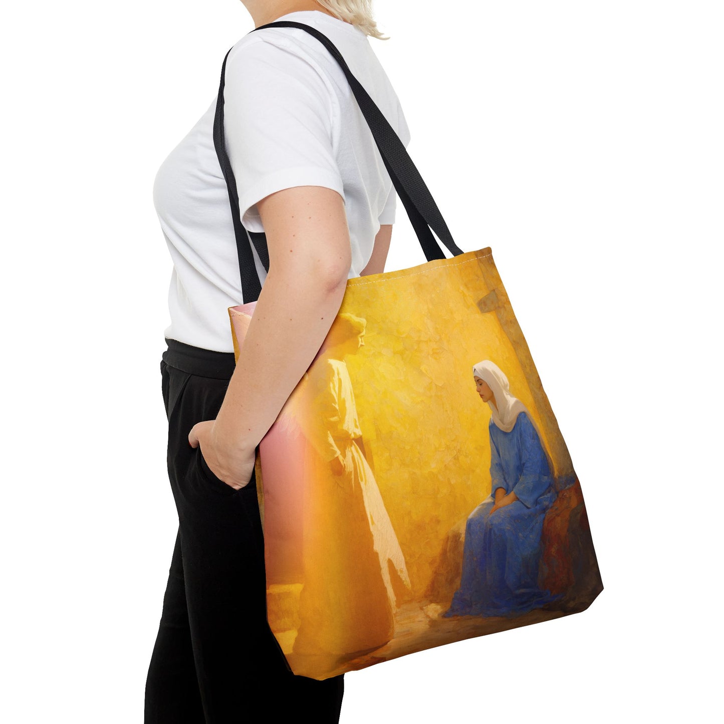 Mary's Yes - Quiet Fiat - Mother Mary - Marian Art - Tote Bag - Large Medium Small Faith Art Bag - Tote Purse