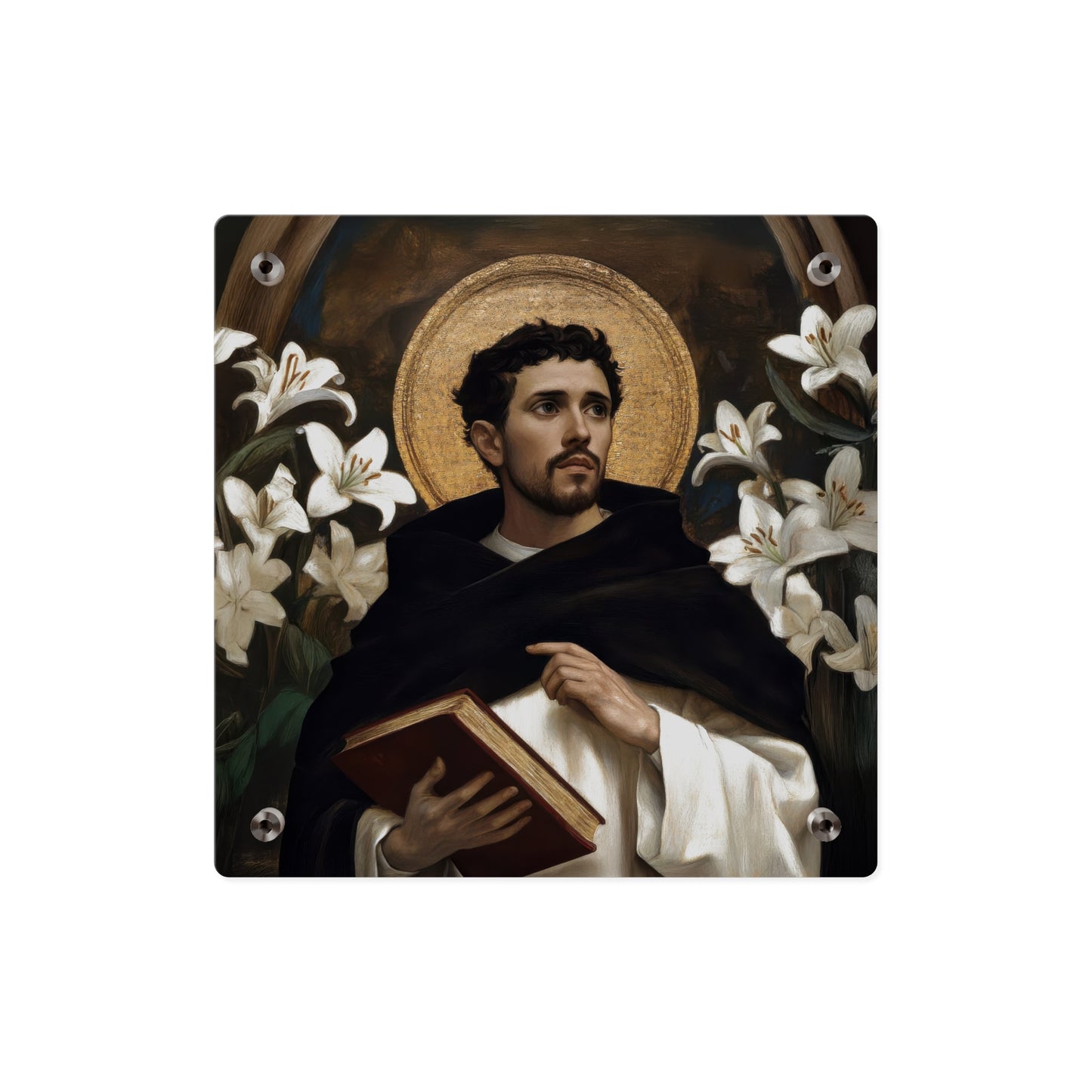 Saint Dominic Wall Art Panel - Ready to Hang Acrylic Print - Catholic Saint Art - Patron Saint Print - No Frame needed