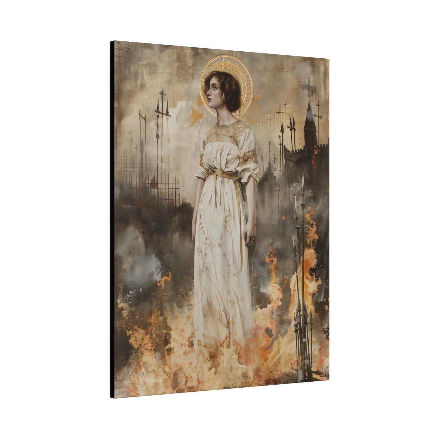 Saint Joan of Arc - Museum Wrapped Canvas - Sanctified Souls Print - Religious Art for your Home