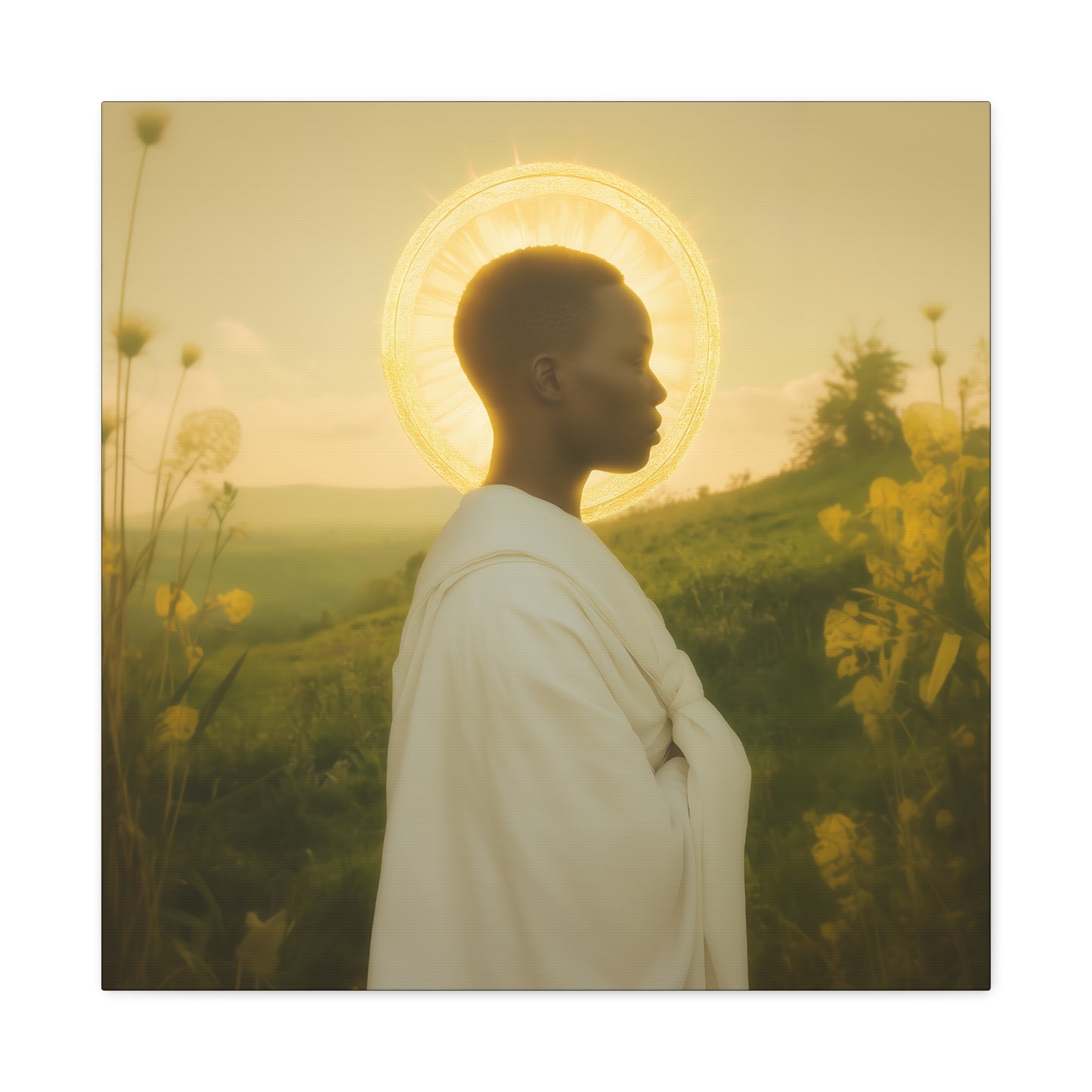 Saint Charles Lwanga - Museum Wrapped Canvas - Sanctified Souls Print - Religious Art for your Home - Catholic Patron Saint Art