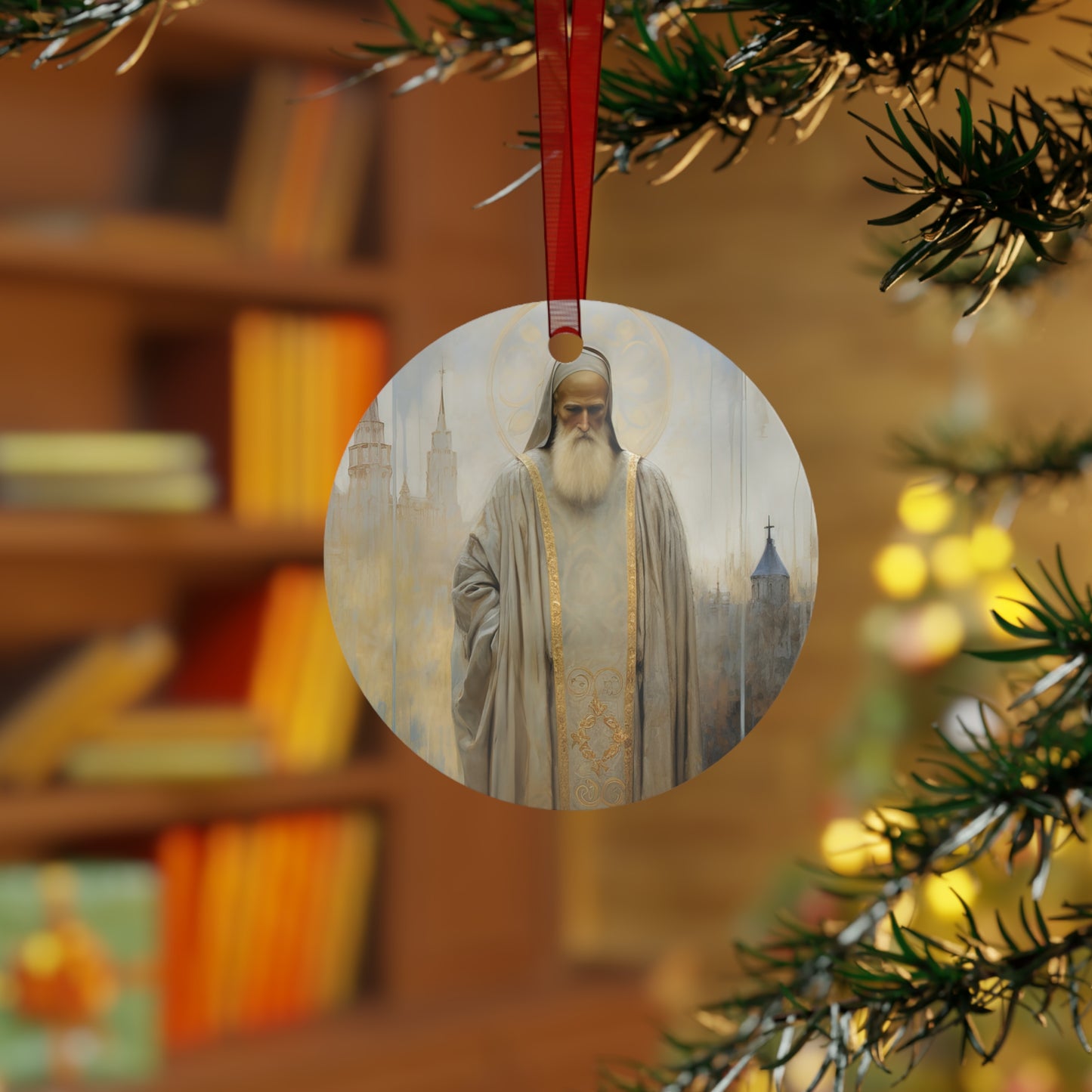 Saint Finbar of Cork - Religious Holiday Christmas Ornament and Keepsake - Double sided Keepsake Religious Ornament