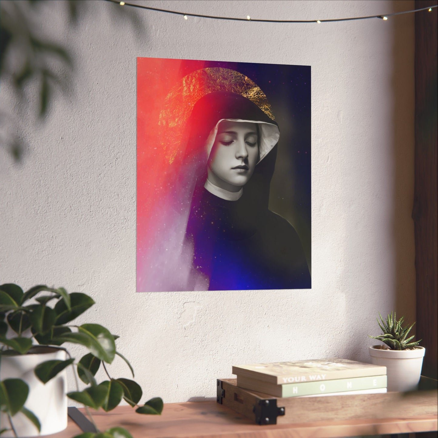 Saint Faustina Kowalska Poster Print - Sanctified Souls Print - Multiple Sizes - Premium Posters - Catholic Art for your home
