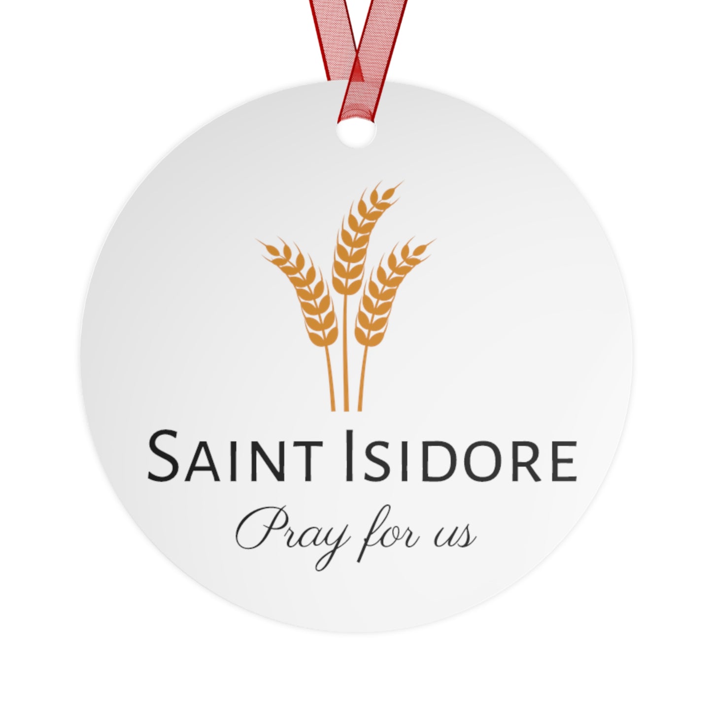 Saint Isidore the Farmer - Religious Holiday Christmas Ornament and Keepsake - Double sided Keepsake Religious Ornament
