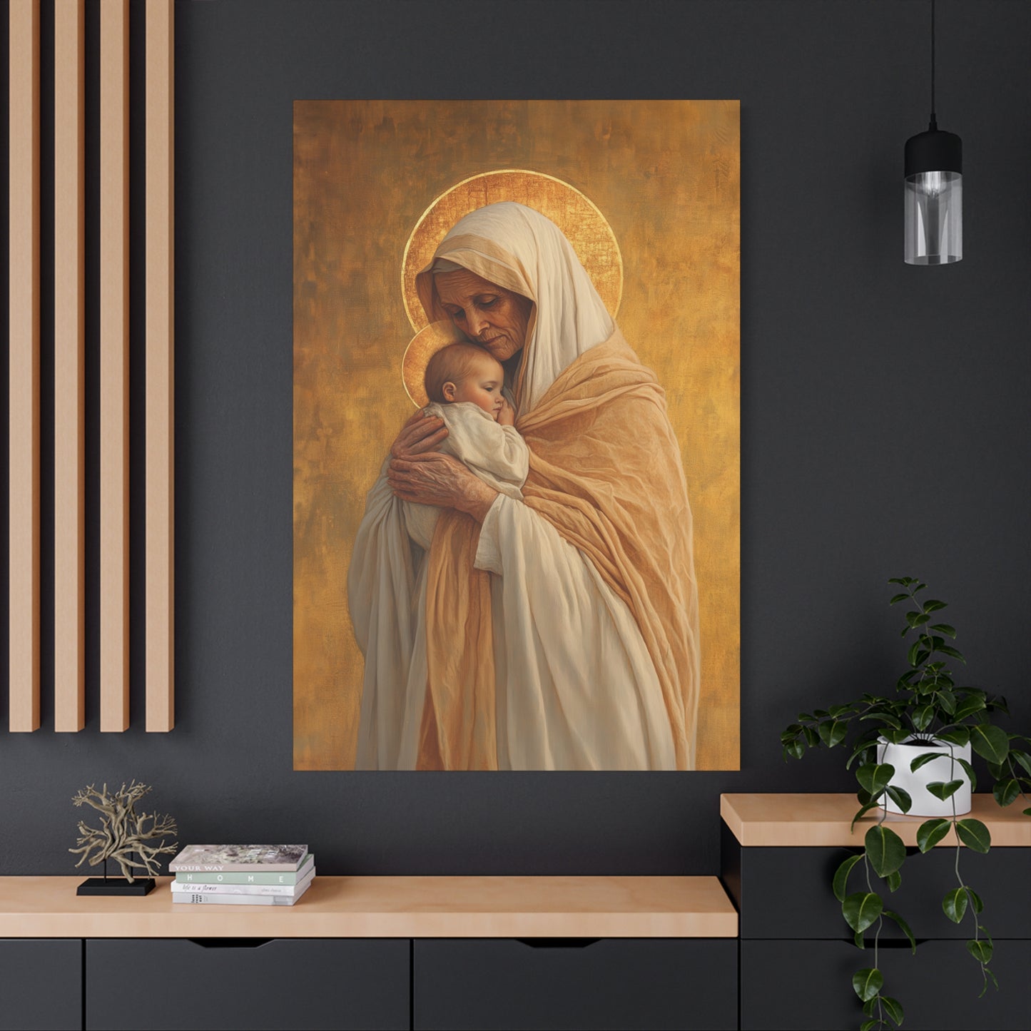 Saint Anna the Prophetess - Museum Wrapped Canvas - Print - Religious Art for your Home - Christian print - Prayer Room Art - Catholic