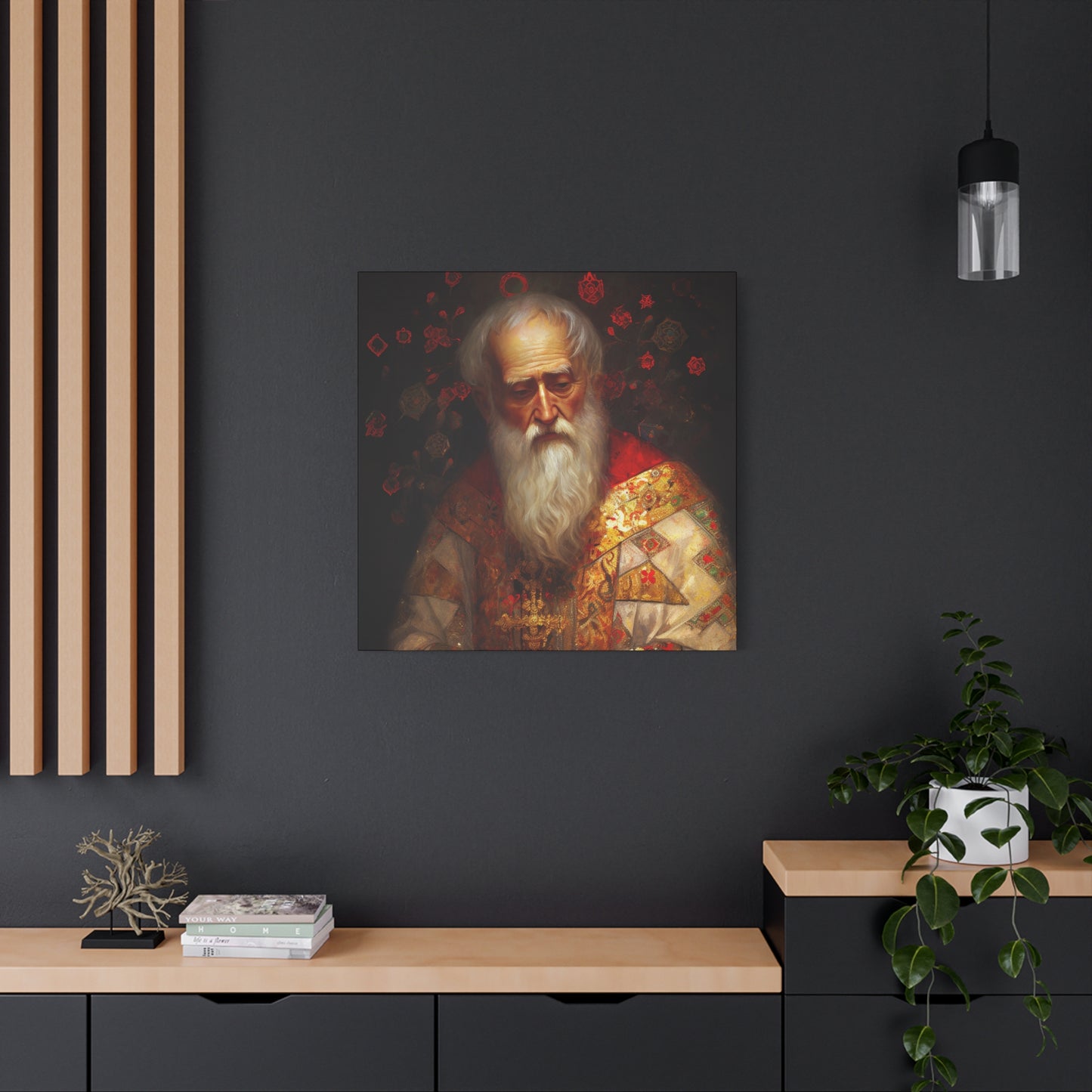 Saint Nicholas - Museum Wrapped Canvas - Sanctified Souls Print - Religious Art for your Home - Father Christmas - Catholic Christmas