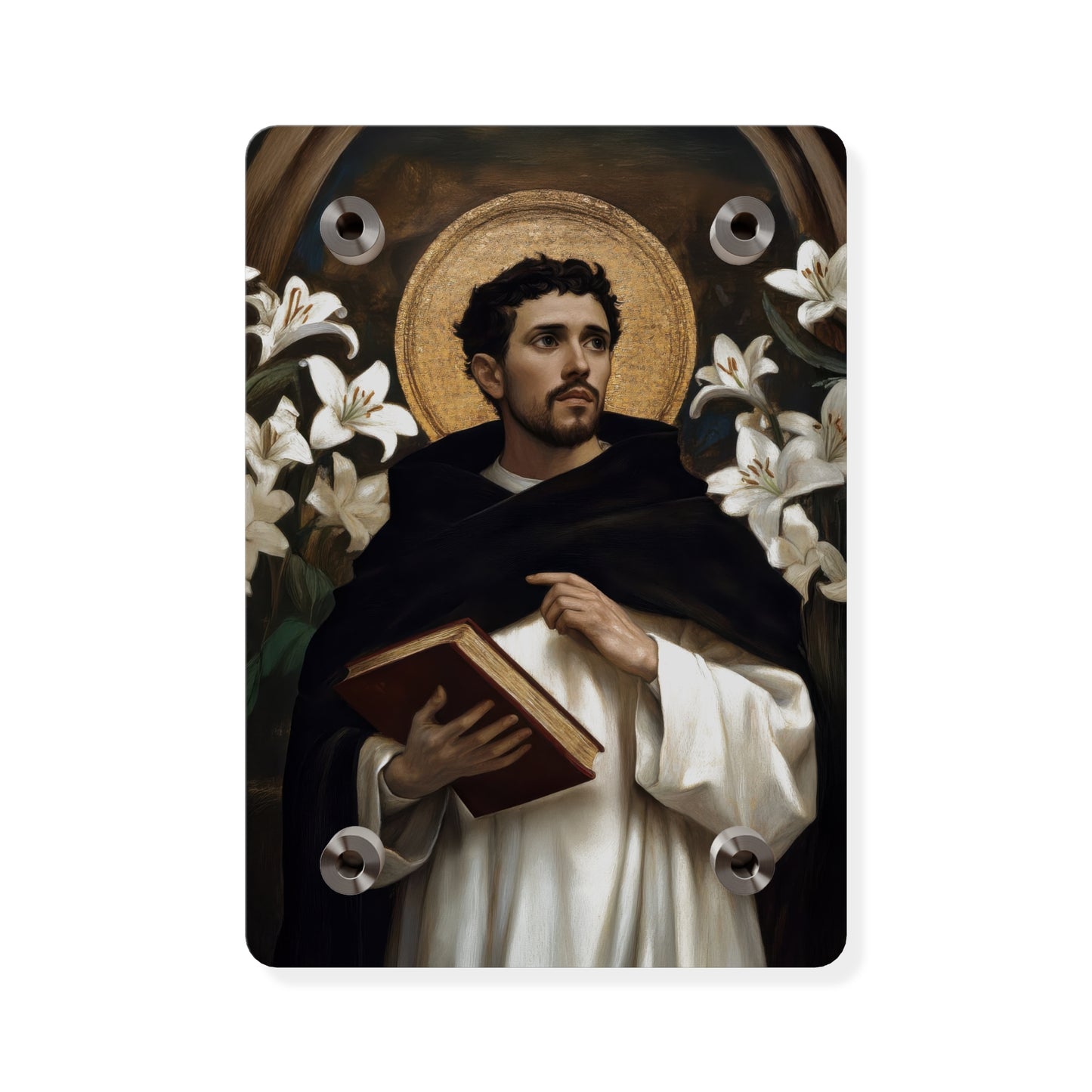Saint Dominic Wall Art Panel - Ready to Hang Acrylic Print - Catholic Saint Art - Patron Saint Print - No Frame needed