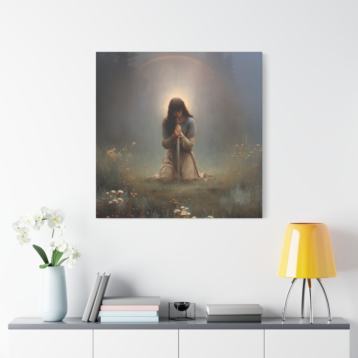 Saint Joan of Arc - Museum Wrapped Canvas - Sanctified Souls Print - Religious Art for your Home - Catholic Patron Saint Art