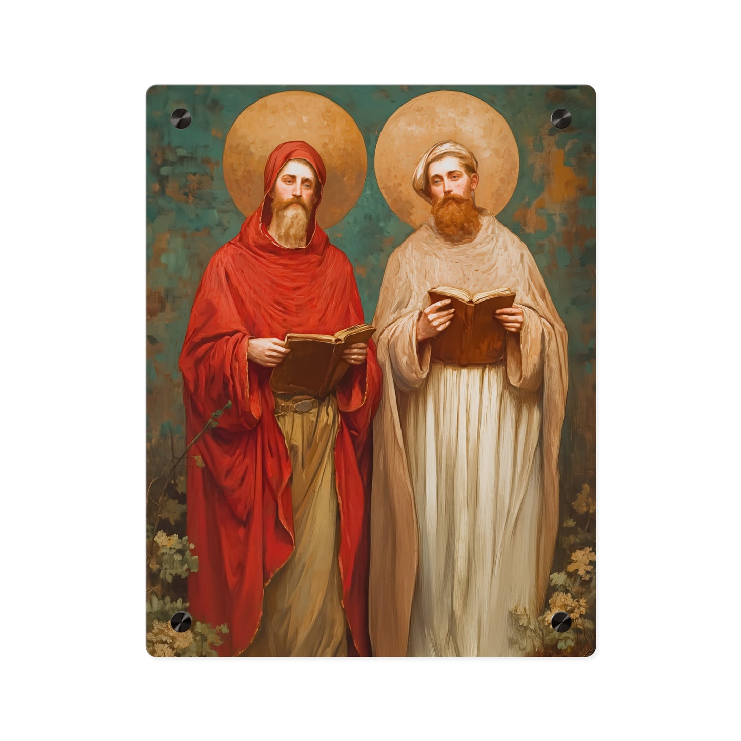 Saints Cosmas and Damian Wall Art Panel - Ready to Hang Acrylic Print - Catholic Saint Art - Patron Saint Print - Martyr Art