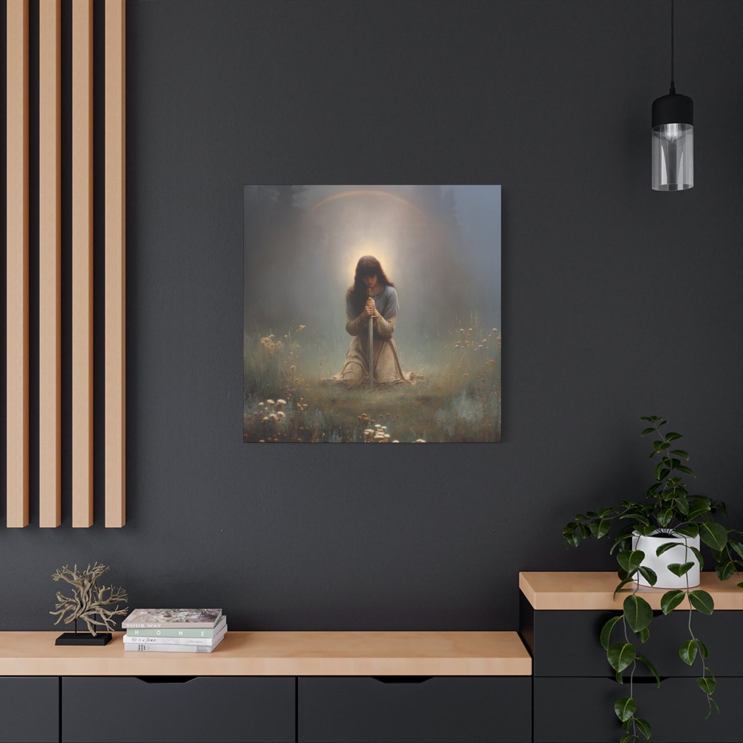 Saint Joan of Arc - Museum Wrapped Canvas - Sanctified Souls Print - Religious Art for your Home - Catholic Patron Saint Art
