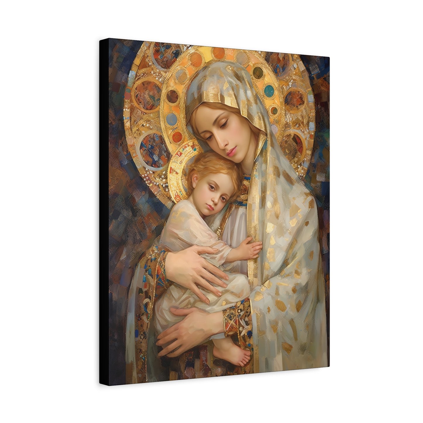 Madonna and Child - Gallery Wrapped Canvas - Sanctified Souls Print - Religious Art for your Home - The Virgin Mary and The Christ Child