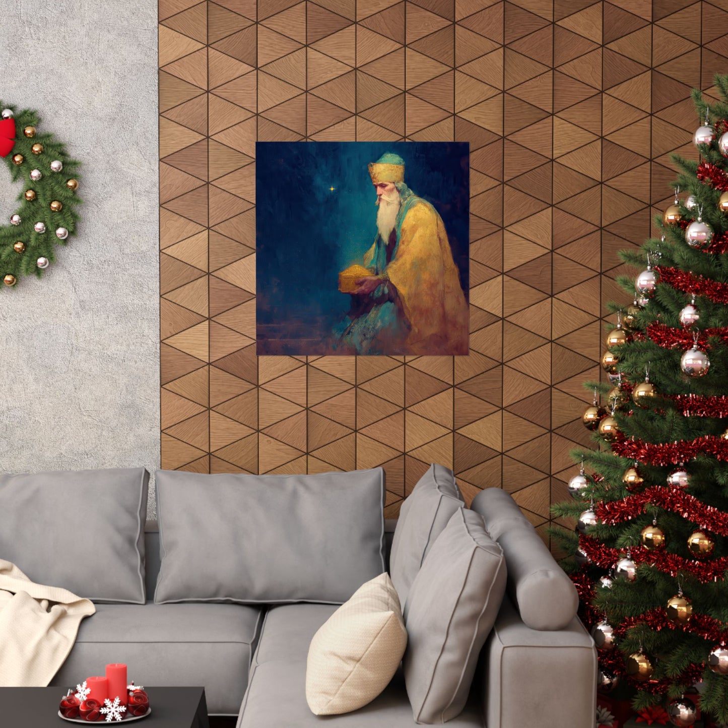 Caspar and the Offering of Worship - 3 Wise Men - Sanctified Souls Print - Multiple Sizes - Premium Matte Vertical Posters