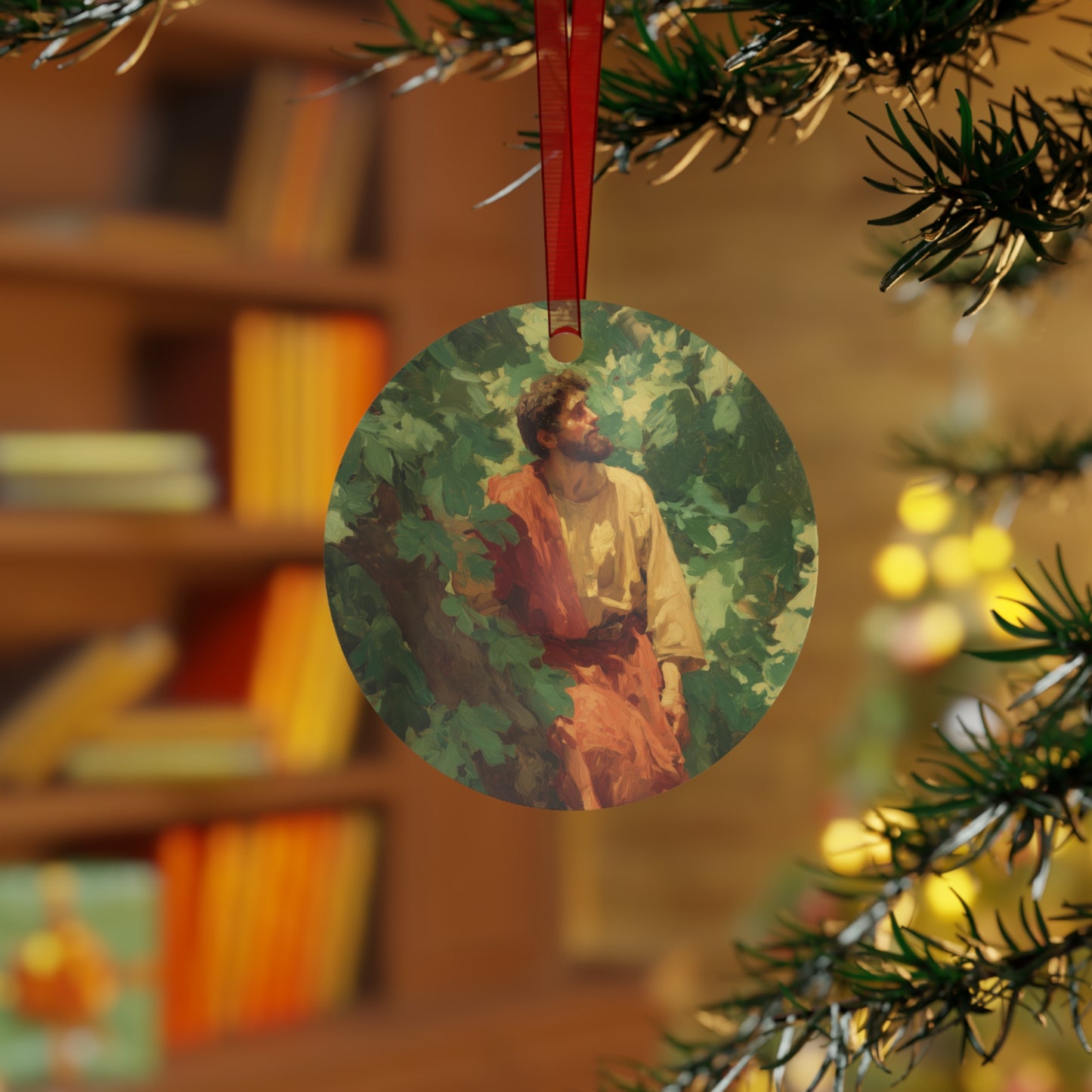 Zacchaeus - Metal Ornament - Religious Holiday Christmas Ornament and Keepsake