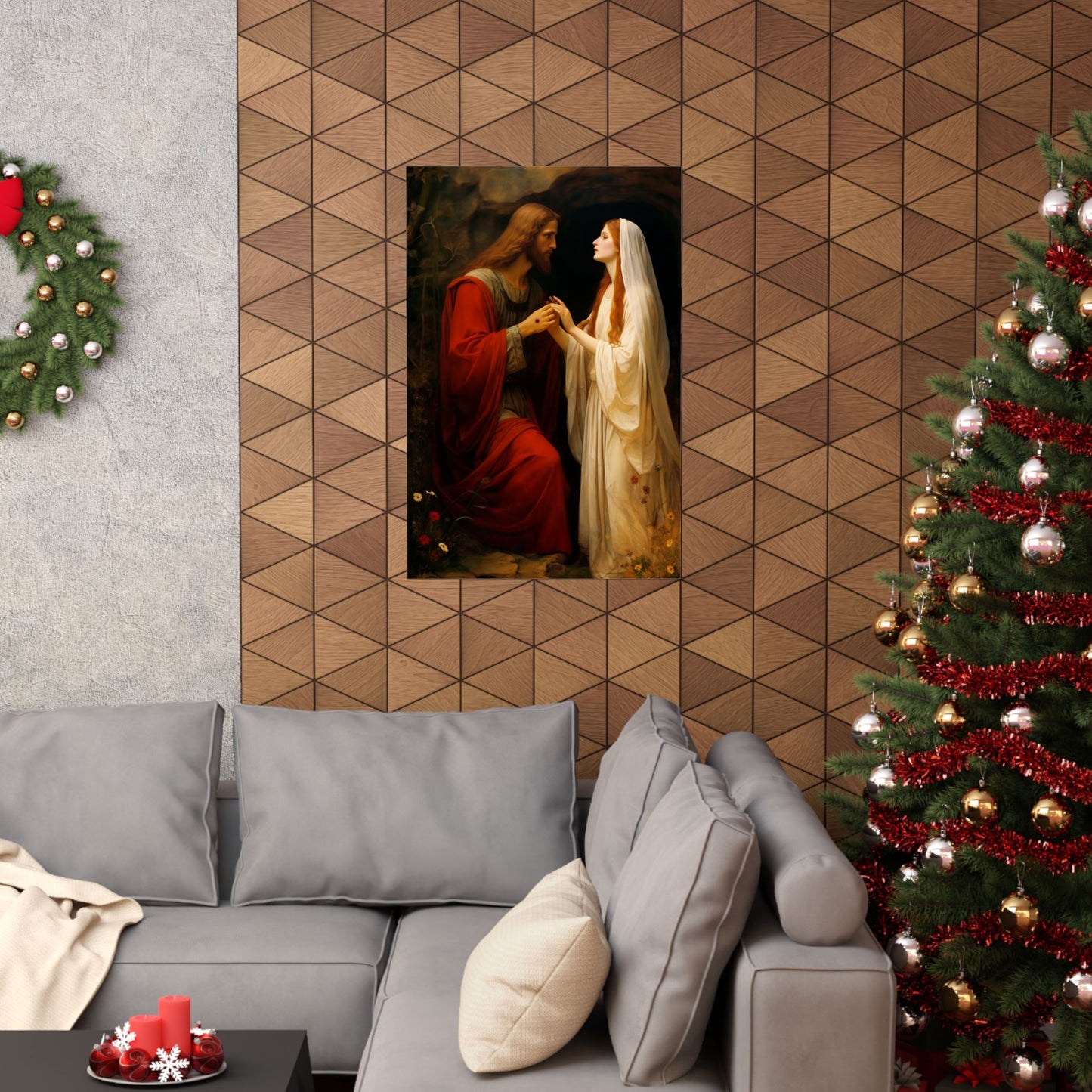 Revelation of Redemption: Mary Magdalene and the Risen Christ - Sanctified Souls Print - Multiple Sizes - Premium Matte Vertical Posters
