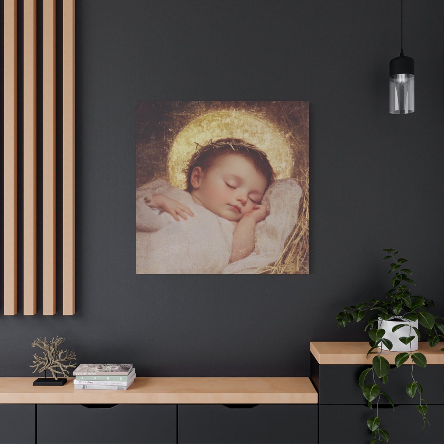 The Christ Child Born Into the Quiet of the World - Gallery Wrapped Canvas - Print - Religious Art for your Home - Catholic Art Print