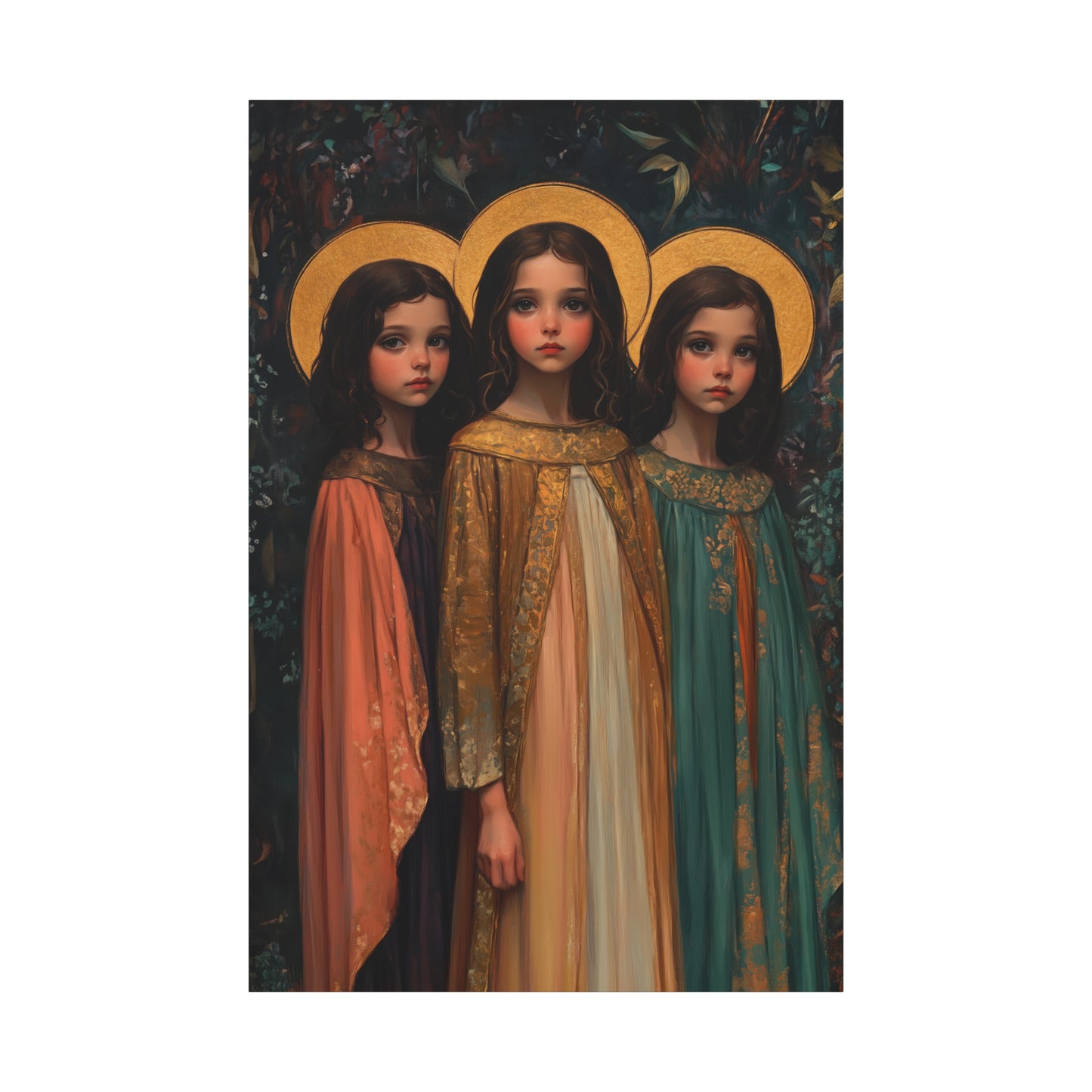 Saints Faith, Hope and Charity - Museum Wrapped Canvas - Print - Religious Art for your Home - Christian print - Prayer Room Catholic Saint