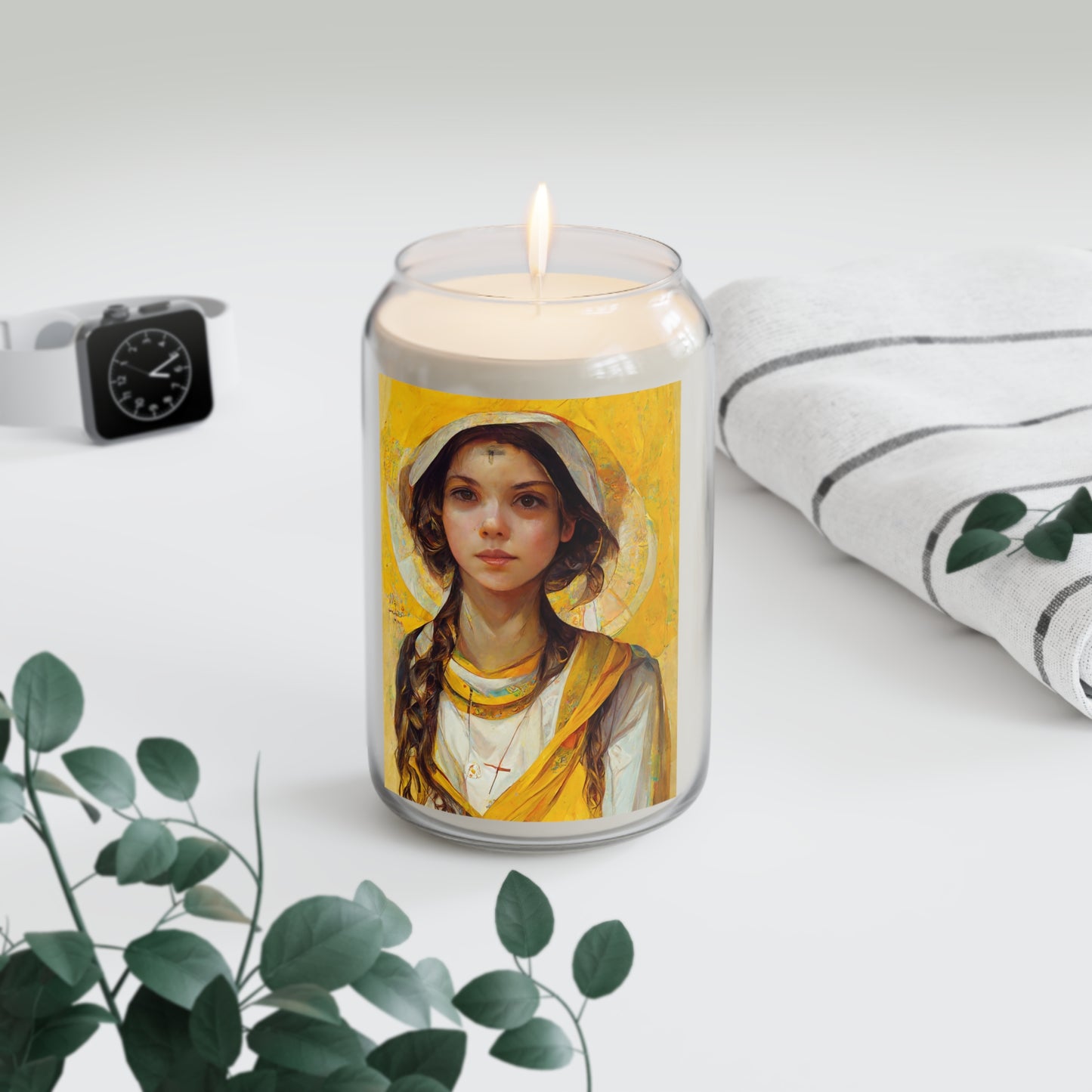 Saint Agatha - Scented Prayer Candle, 13.75oz - Tall Size - Religious Prayer Candle - Catholic Art - Patron Saint of Nurses