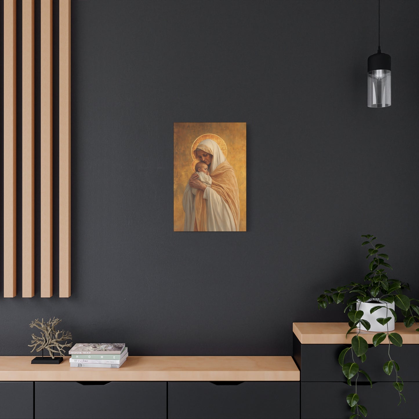 Saint Anna the Prophetess - Museum Wrapped Canvas - Print - Religious Art for your Home - Christian print - Prayer Room Art - Catholic