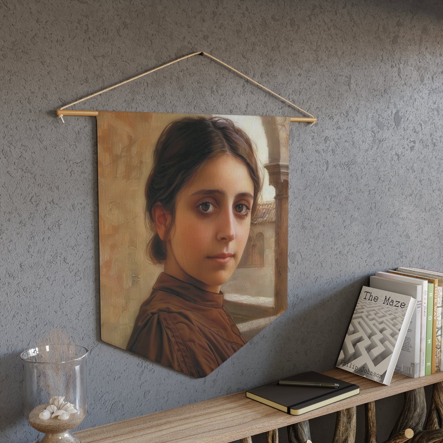 Blessed Josefa Naval Girbes Pennant / Banner / Wall Hanging - Prayer room art - 18" x 21" - Catholic prayer Religious - Large Print