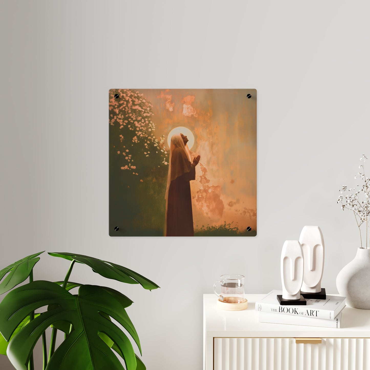 Saint Monica Wall Art Panel - Ready to Hang Acrylic Print - Catholic Saint Art - Patron Saint Print - No Frame needed