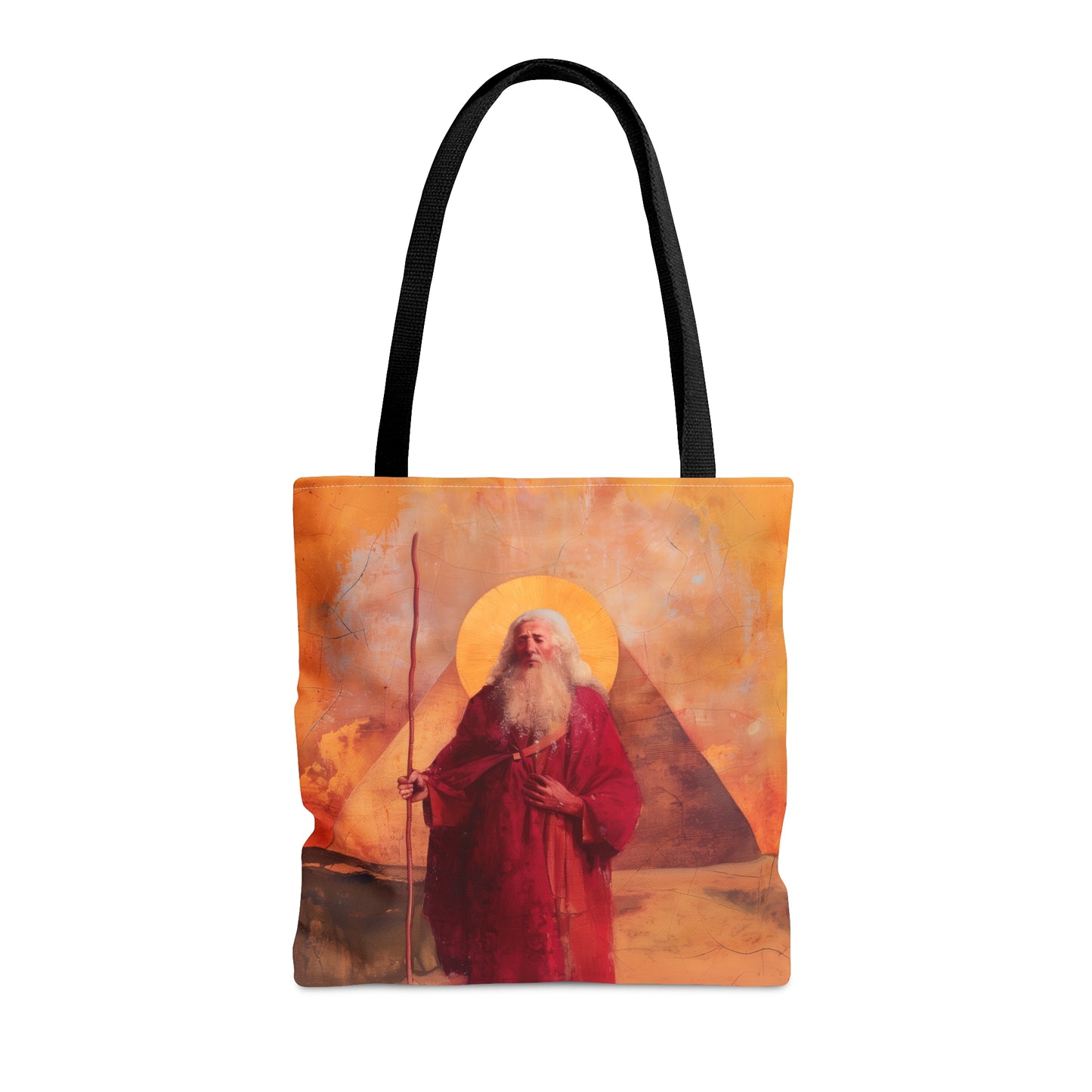 He Led Them with a Staff - Moses in Egypt - Tote Bag - Large Medium Small Faith Art Bag - Bible Study Faith Purse - Double Sided