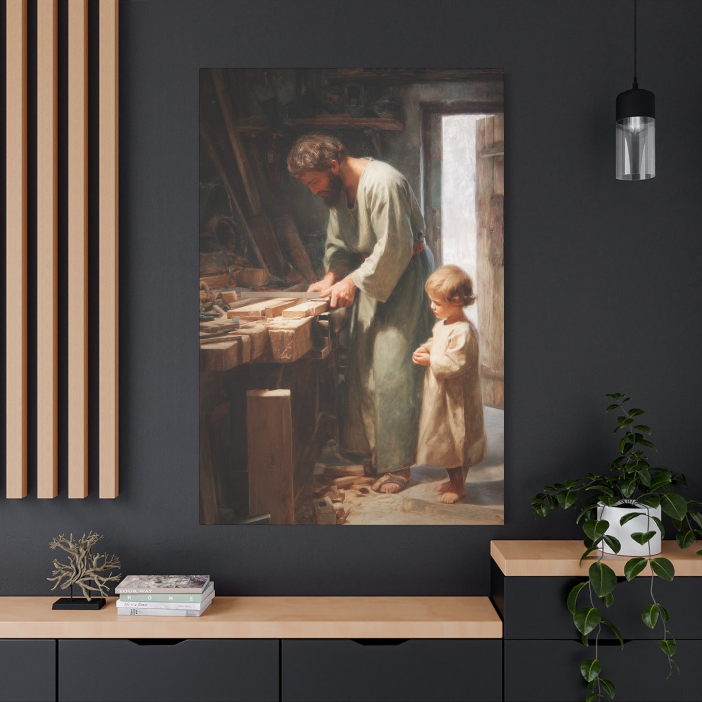Saint Joseph the Worker - Museum Wrapped Canvas - Sanctified Souls Print - Religious Art for your Home