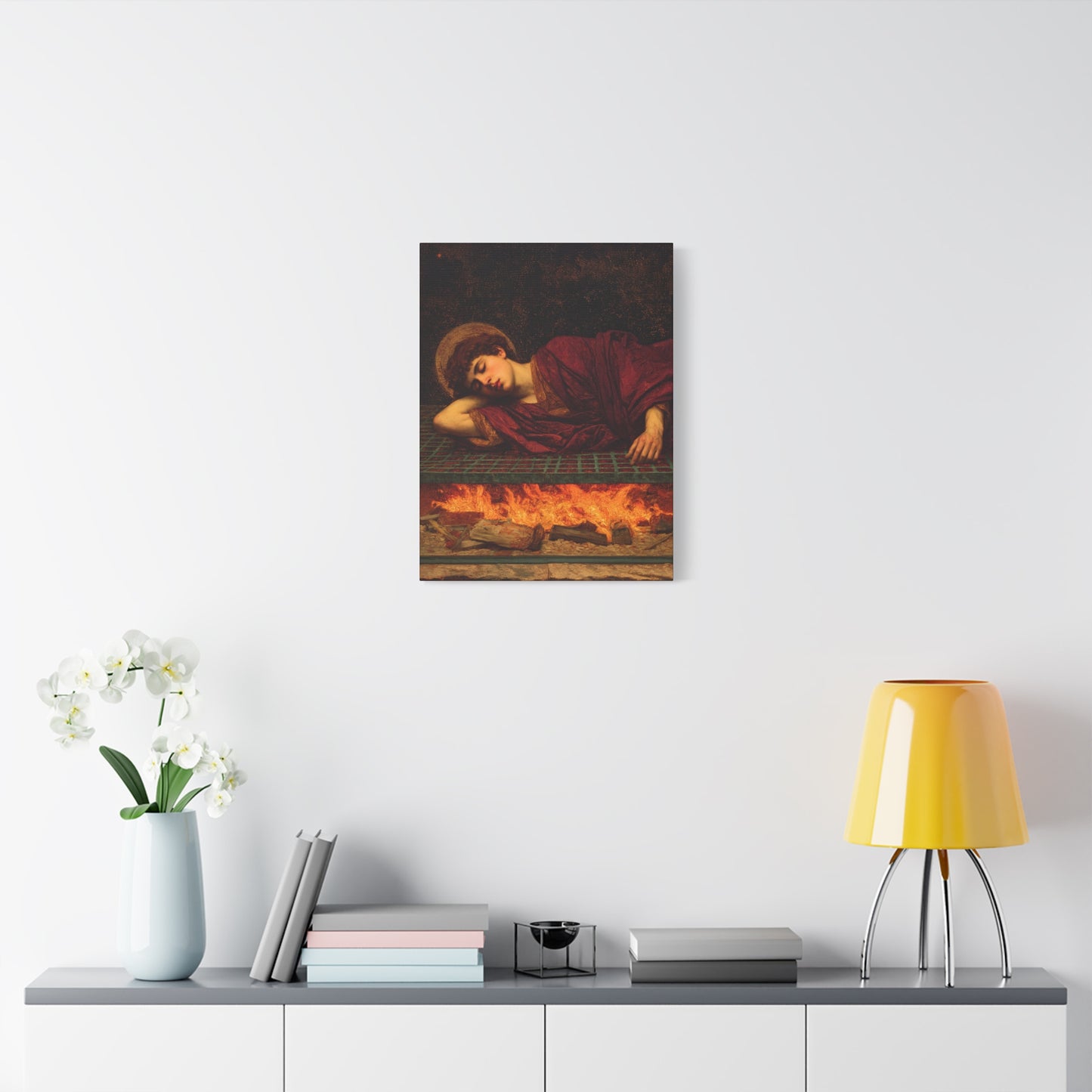 Saint Lawrence - Museum Wrapped Canvas - Sanctified Souls Print - Religious Art for your Home - Catholic Patron Saint Art