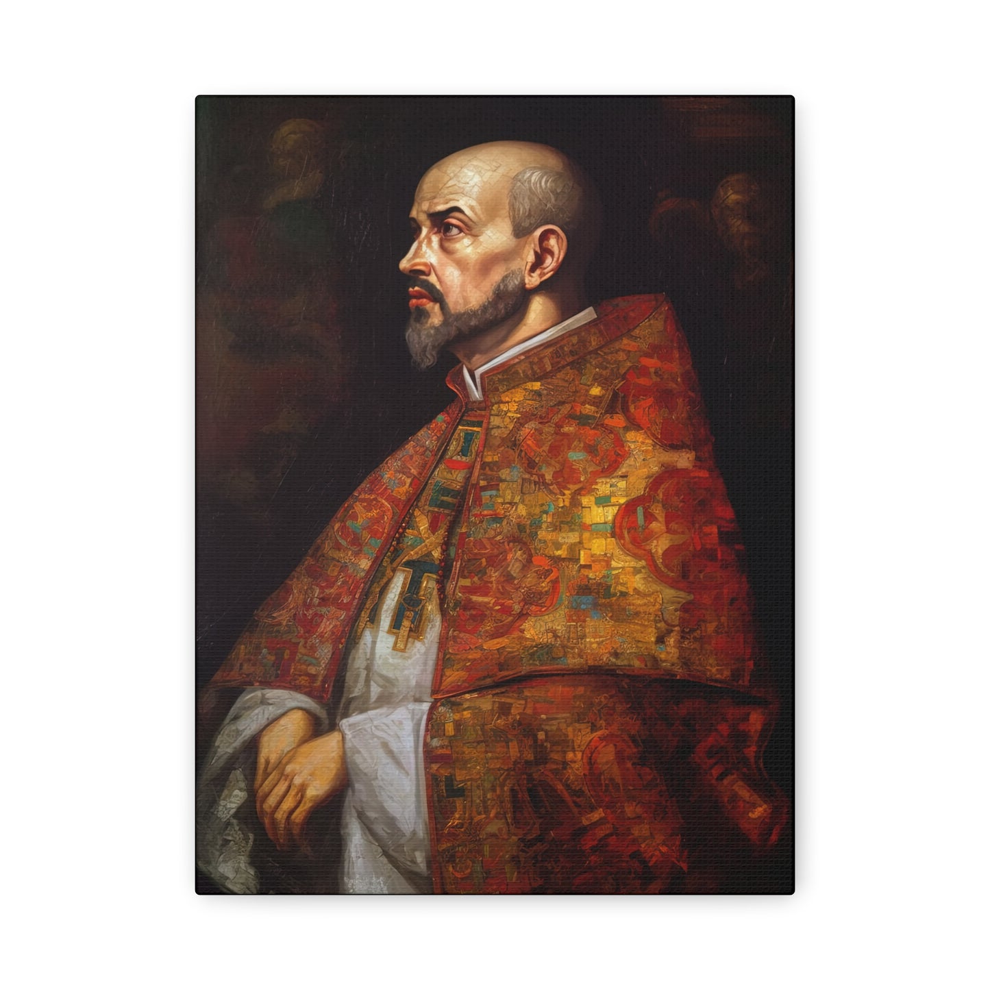 Saint Ignatius of Loyola Canvas Print - Multiple Sizes - Catholic Home art - Museum Wrapped Canvas - Sanctified Souls Print