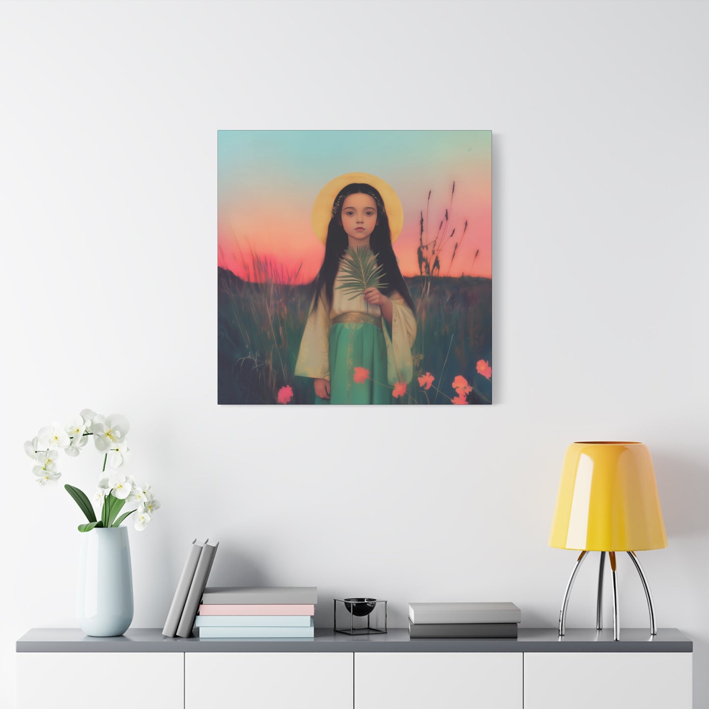 Saint Charity - Multiple Sizes - Catholic Home art - Museum Wrapped Canvas - Sanctified Souls Print - Martyr Saint