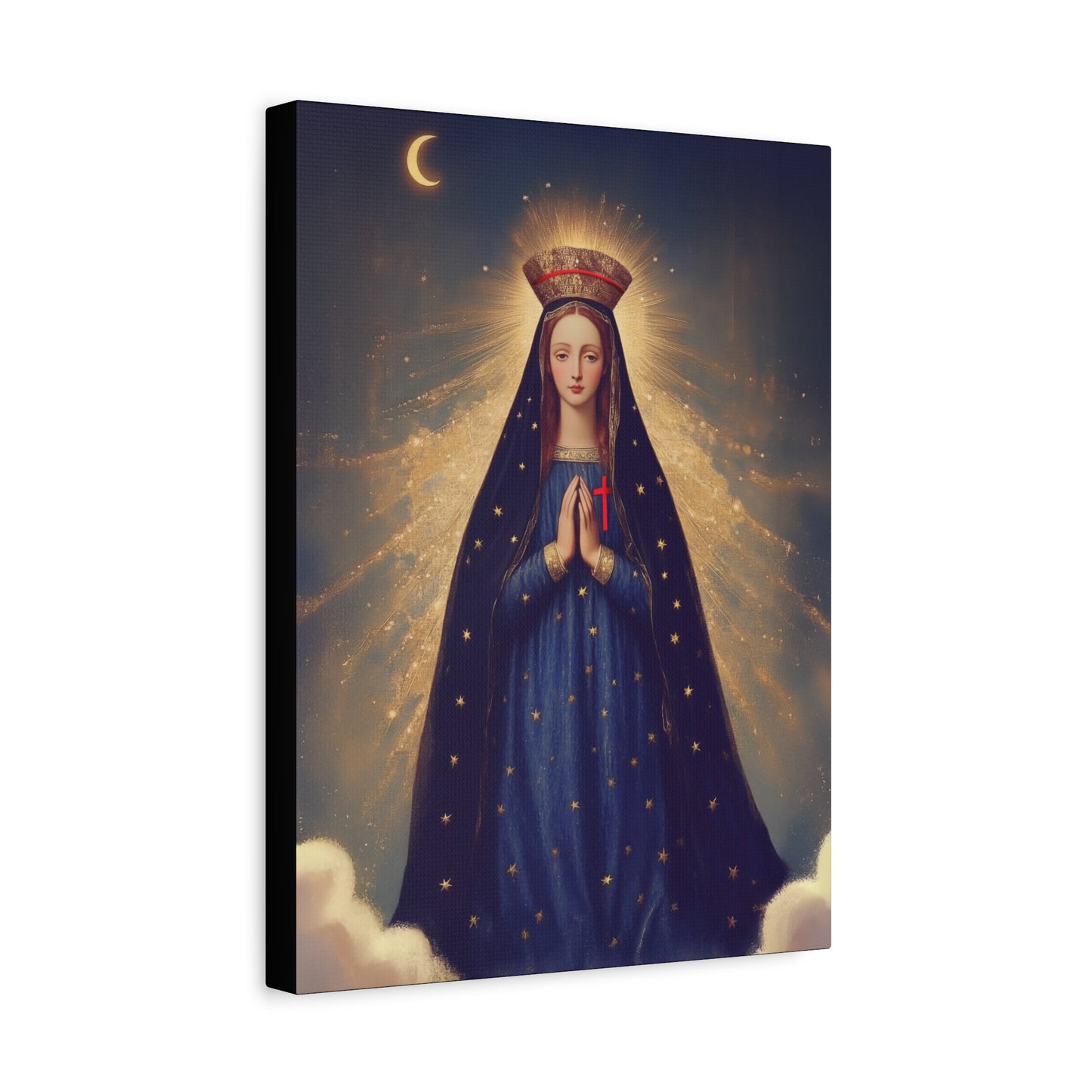Our Lady of Pontmain - Multiple Sizes - Catholic Home art - Museum Wrapped Canvas - Sanctified Souls Print - Mother Mary Art