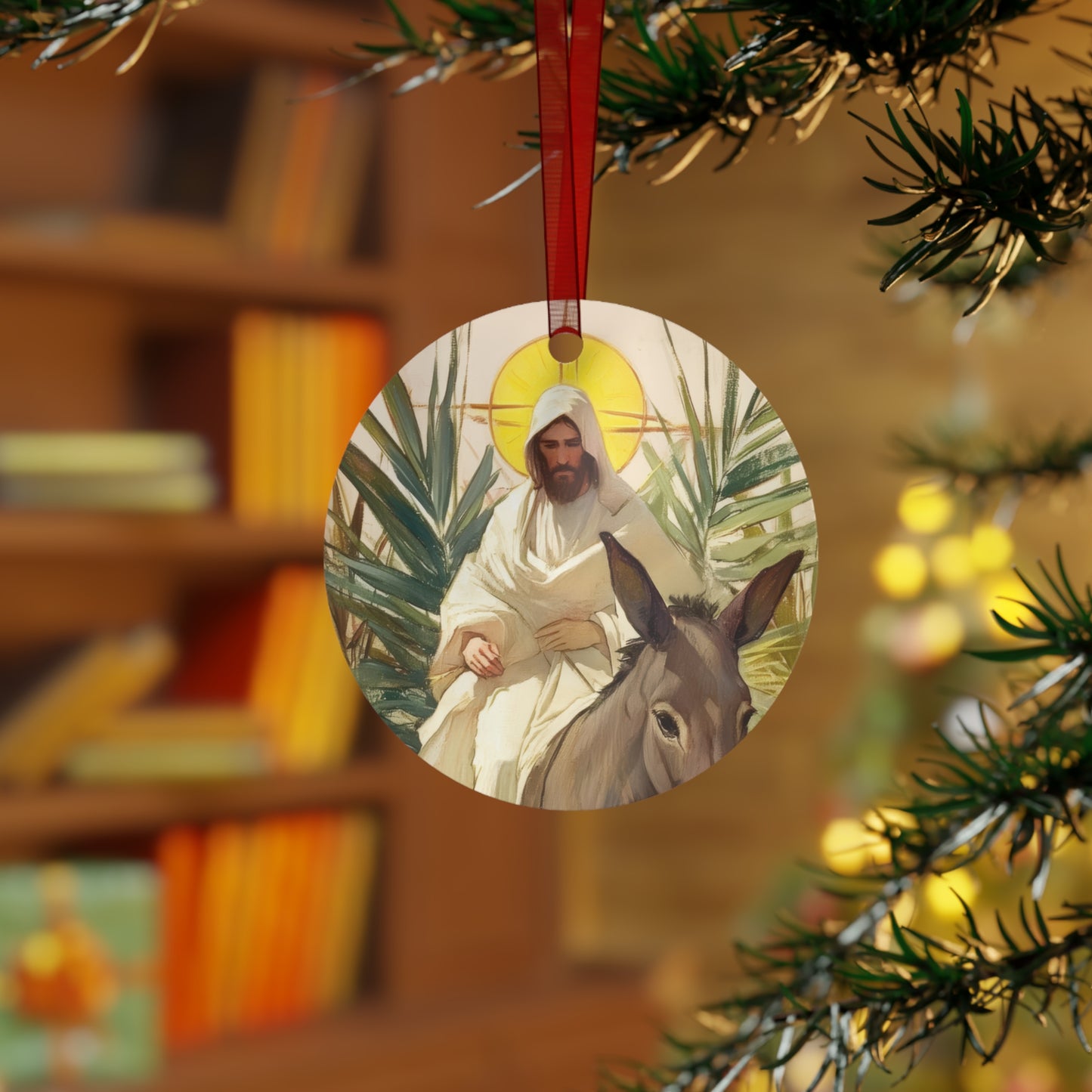 Benedictus Qui Venit (Blessed is He who comes) Ornament - Religious Holiday Christmas Ornament and Keepsake - Double sided Keepsake