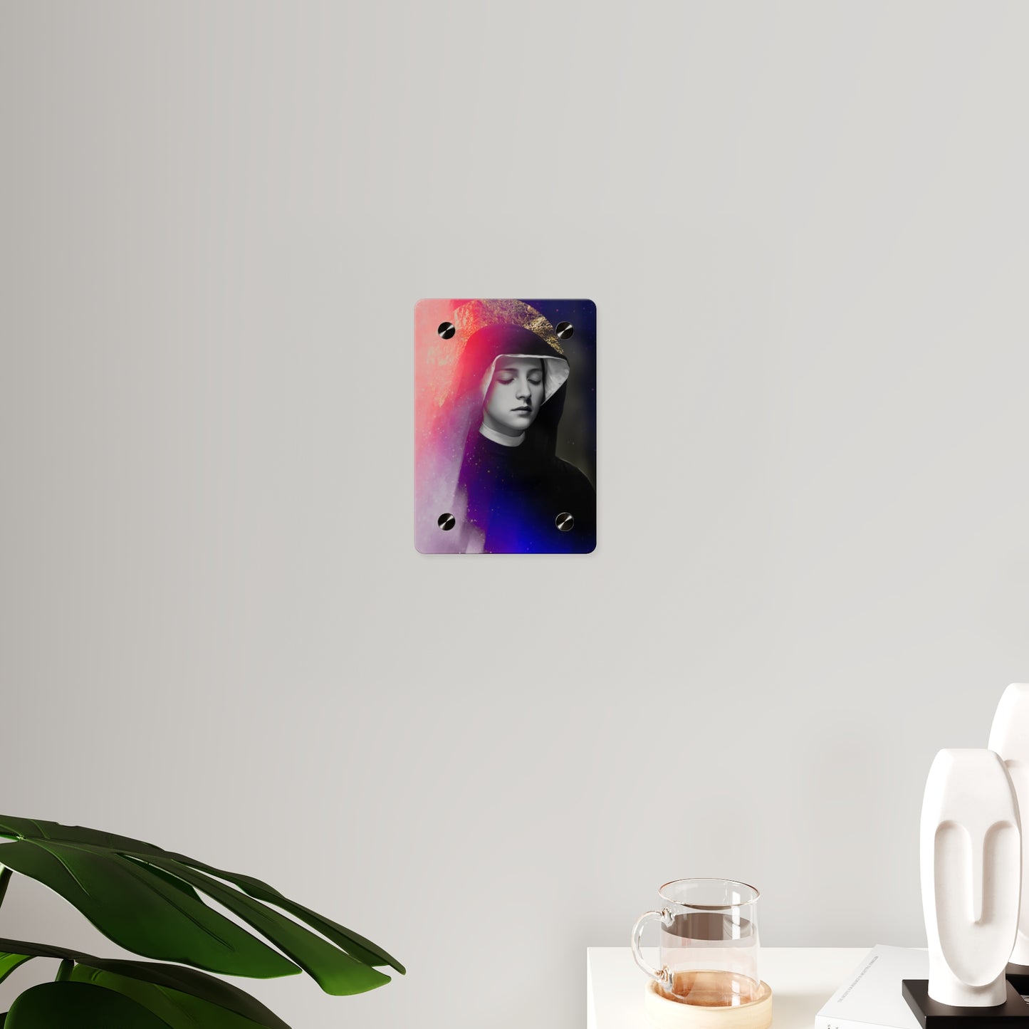 Saint Faustina Kowalska Wall Art Panel - Ready to Hang Acrylic Print - Catholic Saint Art - Patron Saint Print - No Frame needed