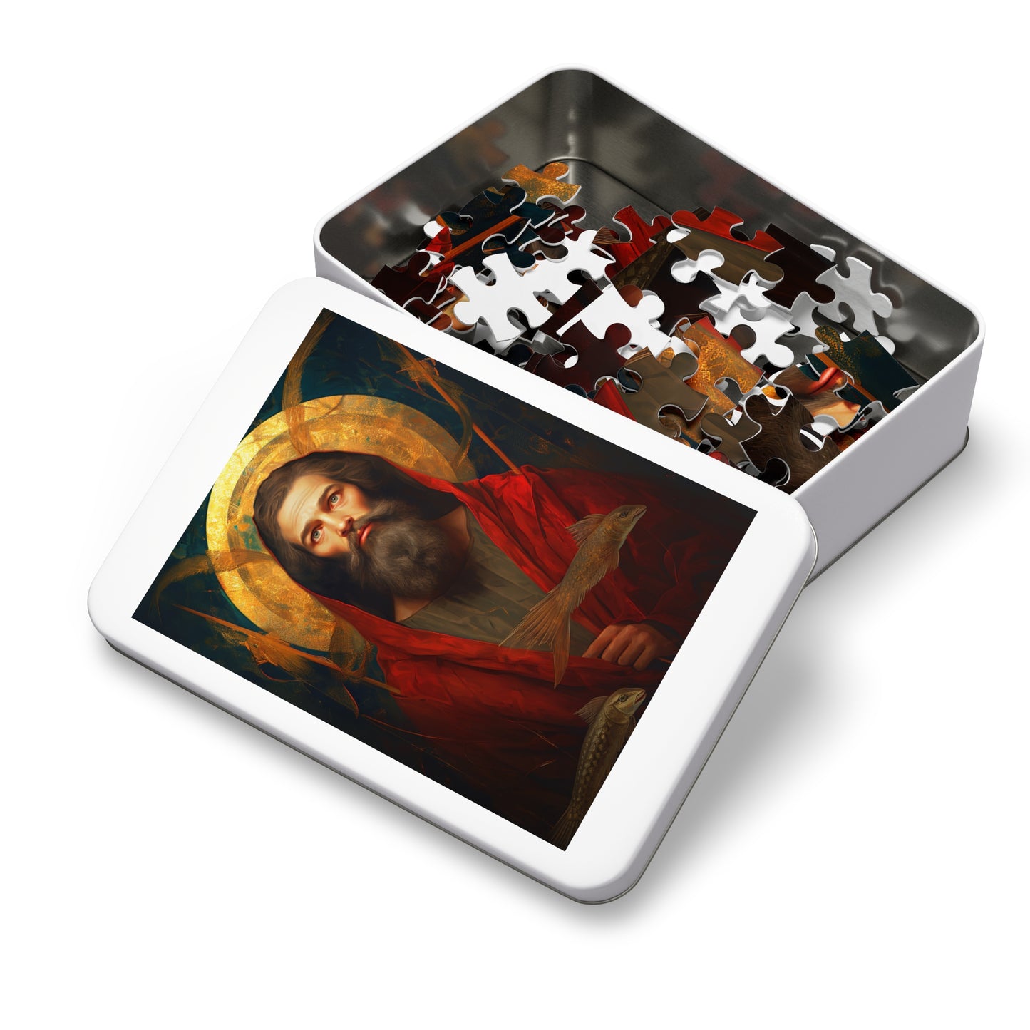 Saint Andrew - Puzzle and Keepsake Tin - Religious Jigsaw Puzzle (30, 110, 252, 500,1000-Piece) - Religious Puzzle