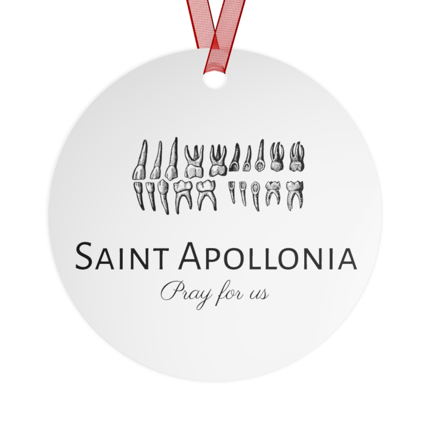 Saint Apollonia Metal Ornament - Religious Holiday Christmas Ornament and Keepsake - Catholic Religious Keepsake