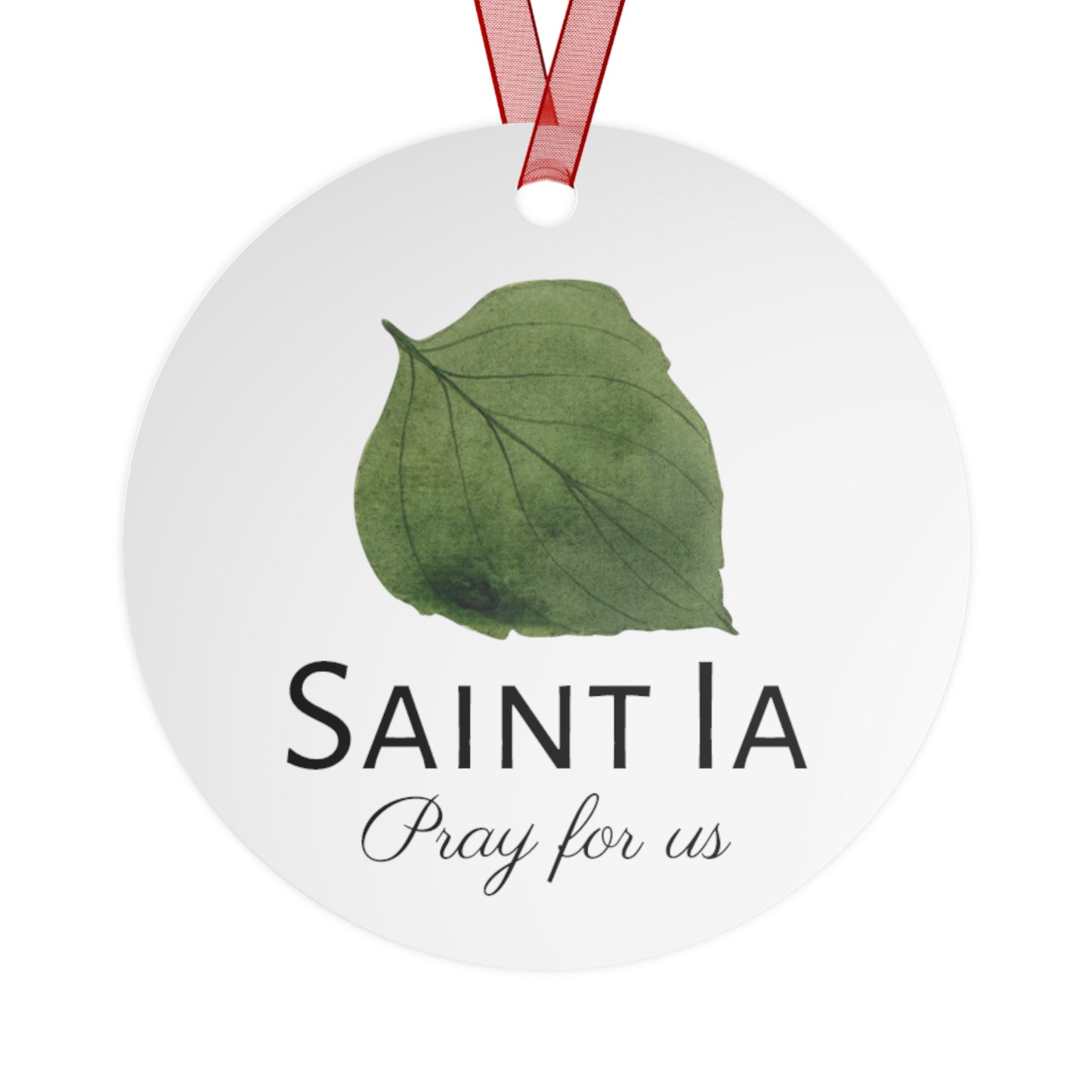 Saint Ia of Cornwall Metal Ornament - Religious Holiday Christmas Ornament and Keepsake - Double sided - Prayer Ornament