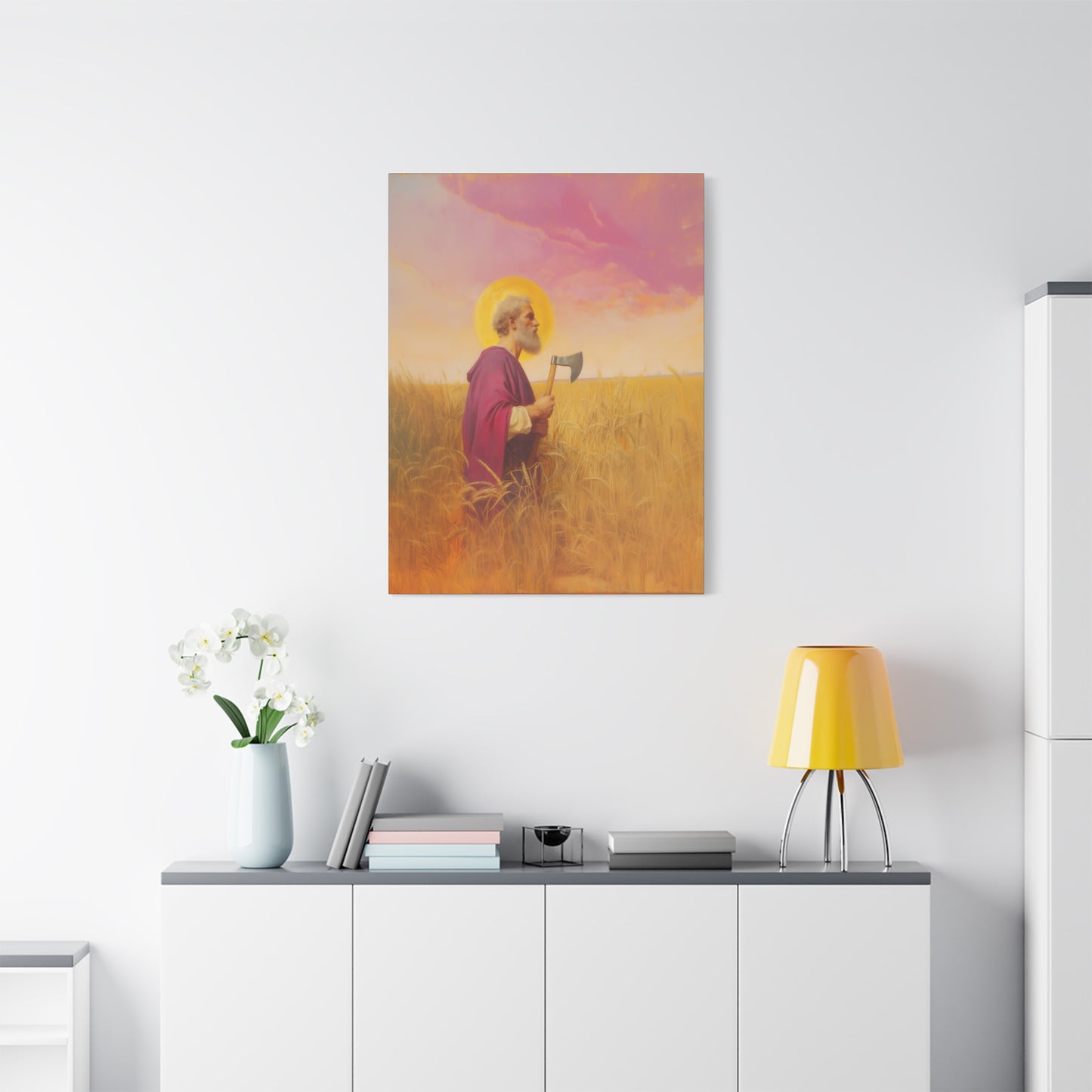 Saint Matthias - Museum Wrapped Canvas - Sanctified Souls Print - Religious Art for your Home - Catholic Patron Saint Art