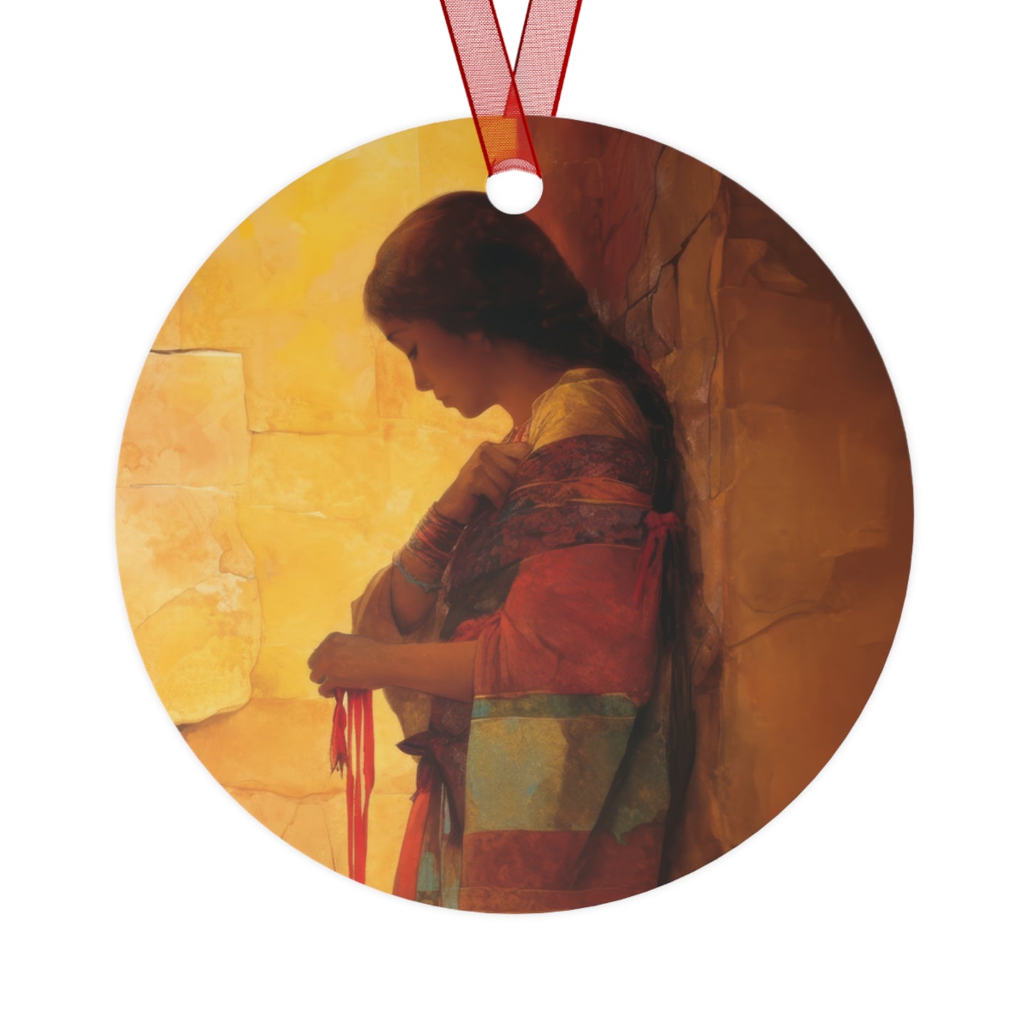 A Thread Through the Line of Christ - Rahab - Ornament - Religious Holiday Christmas Ornament and Keepsake - Double sided
