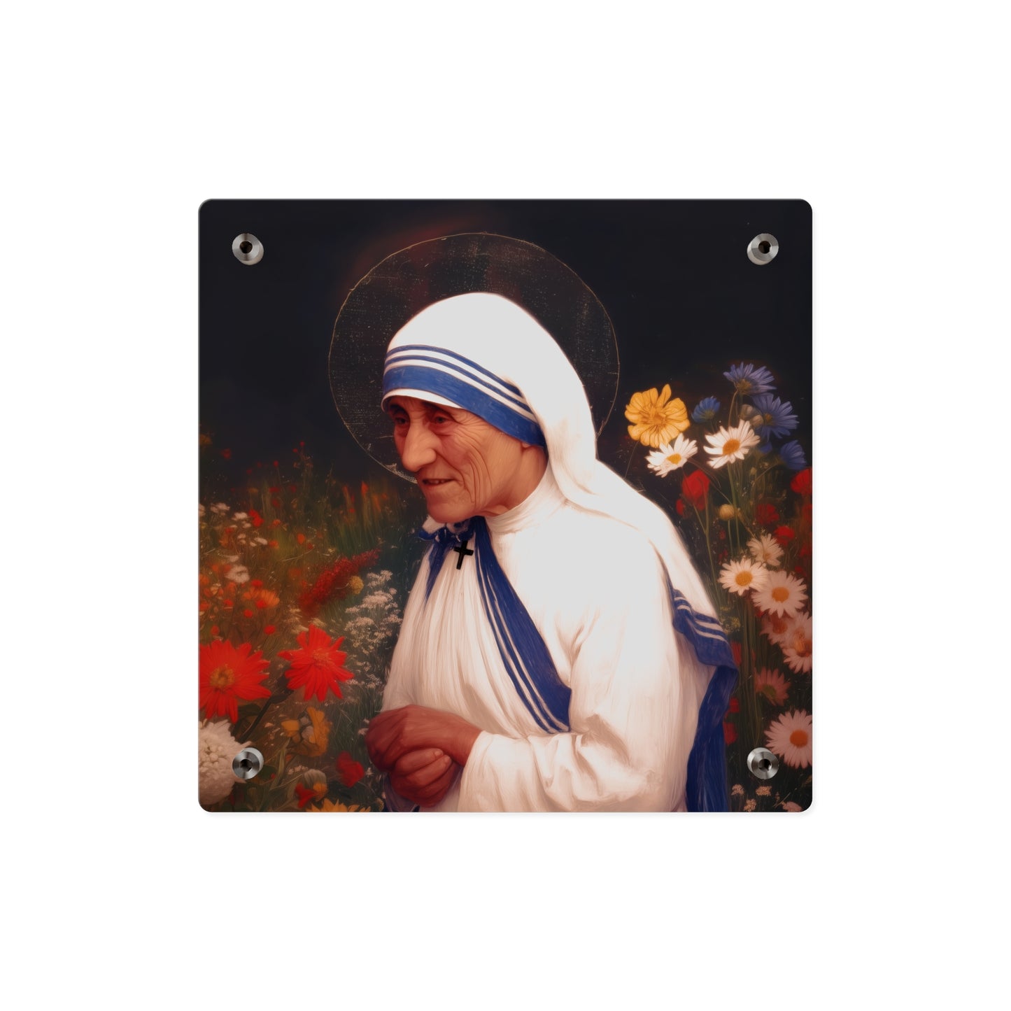 Saint Teresa of Calcutta Wall Art Panel - Ready to Hang Acrylic Print - Catholic Saint Art - Patron Saint Print - No Frame needed