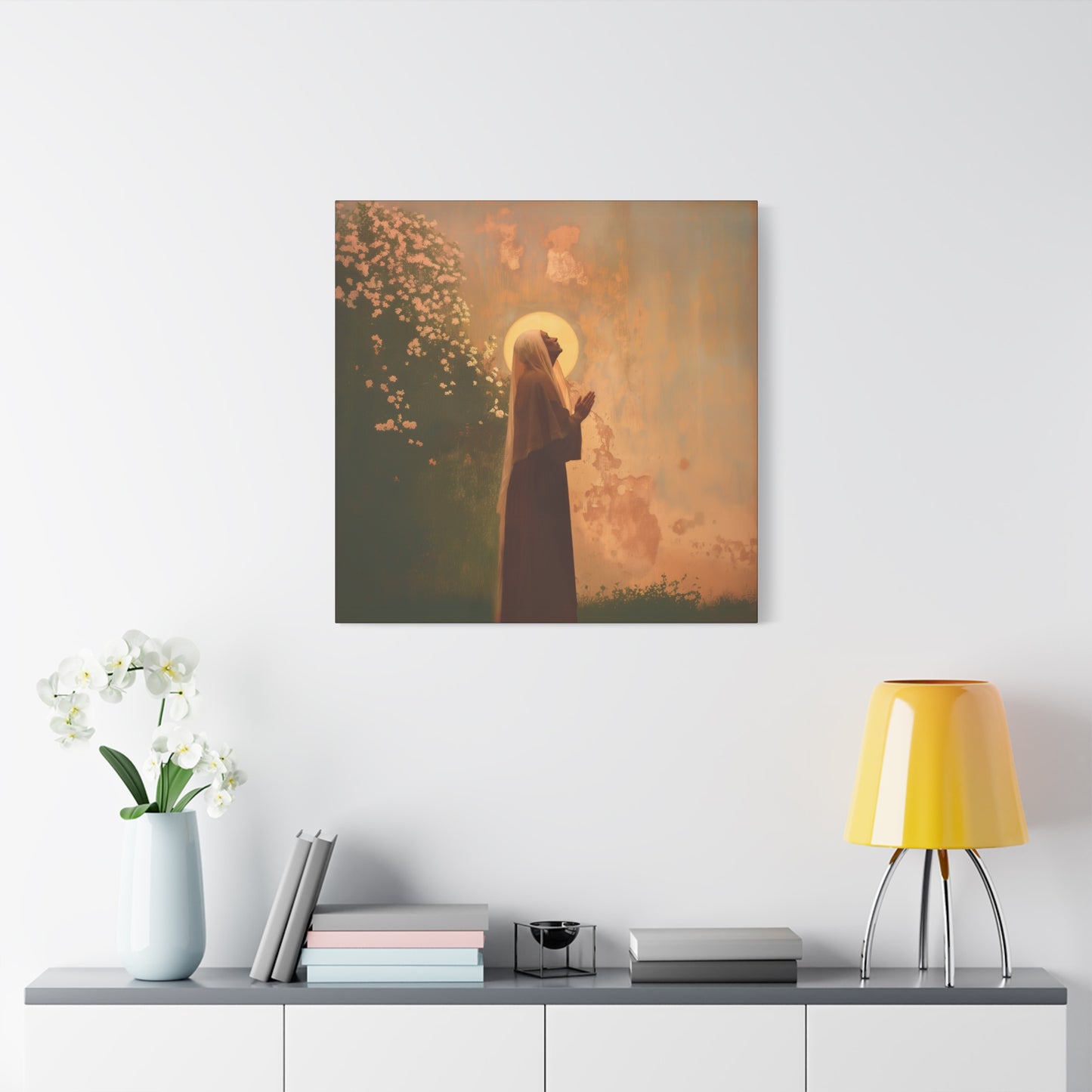 Saint Monica - Museum Wrapped Canvas - Sanctified Souls Print - Religious Art for your Home - Angel Art - Religious