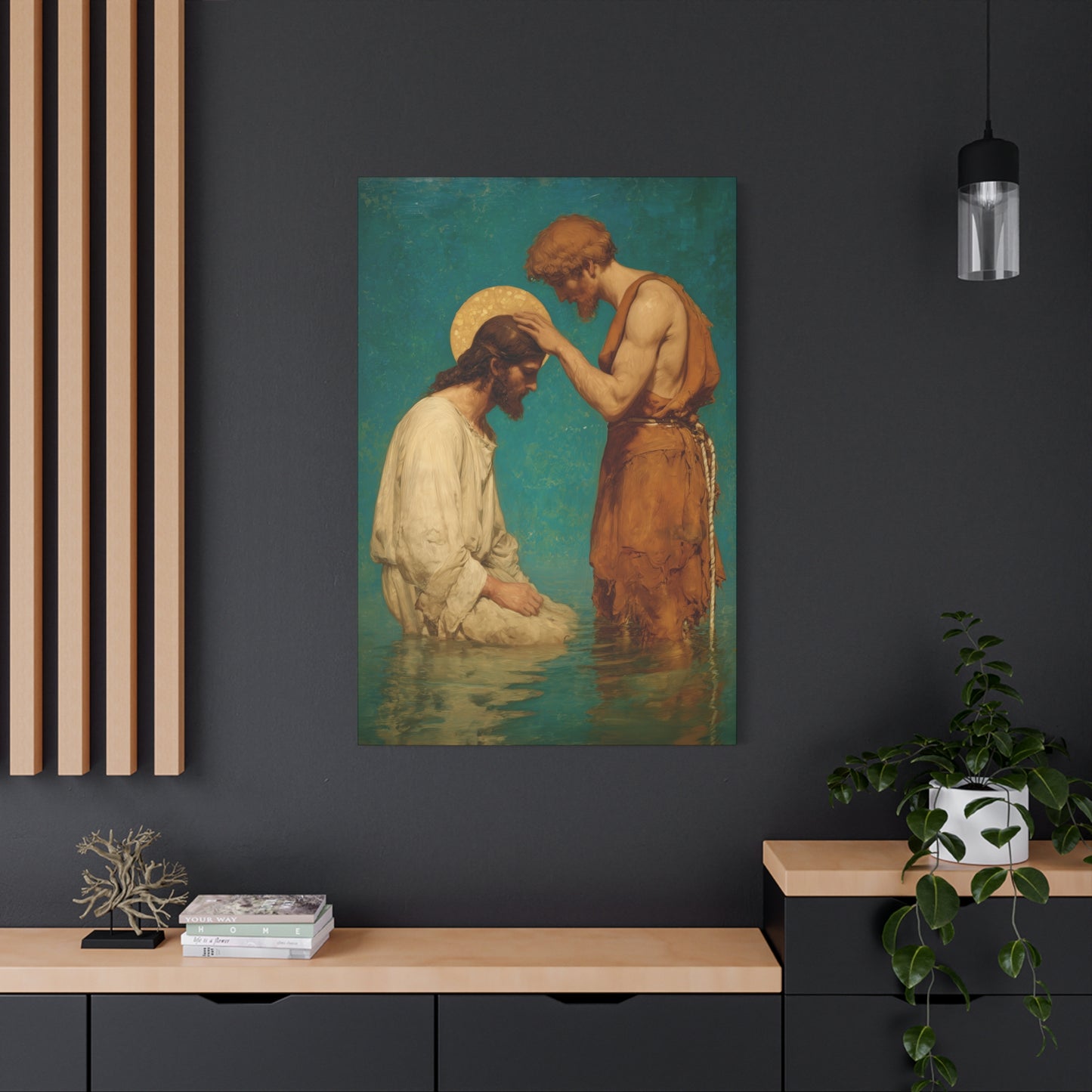 Saint John the Baptist, The Prophet and the Promise - Museum Wrapped Canvas - Print - Religious Art for your Home - Christian print