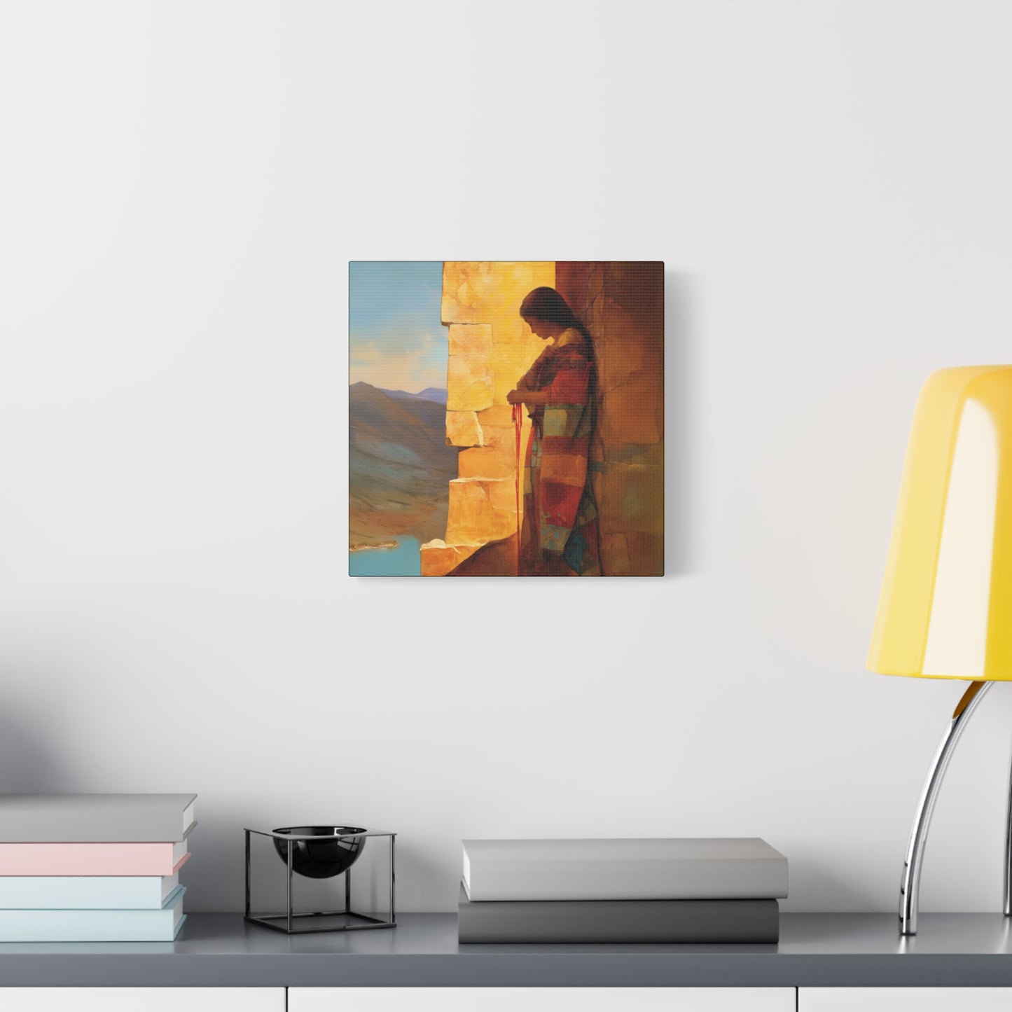 A Thread Through the Line of Christ - Rahab Museum Wrapped Canvas - Sanctified Souls Print -Based on Klimt's The Kiss