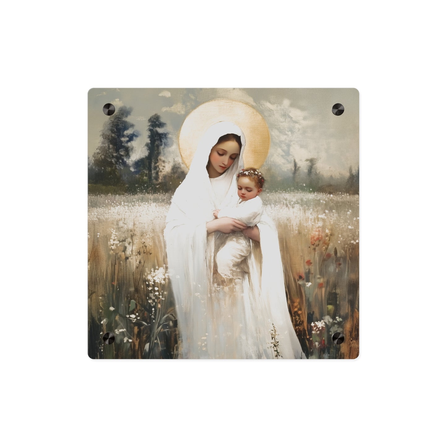 Our Lady of the Prairie Wall Art Panel - Ready to Hang Acrylic Print - Catholic Saint Art - Patron Saint Print