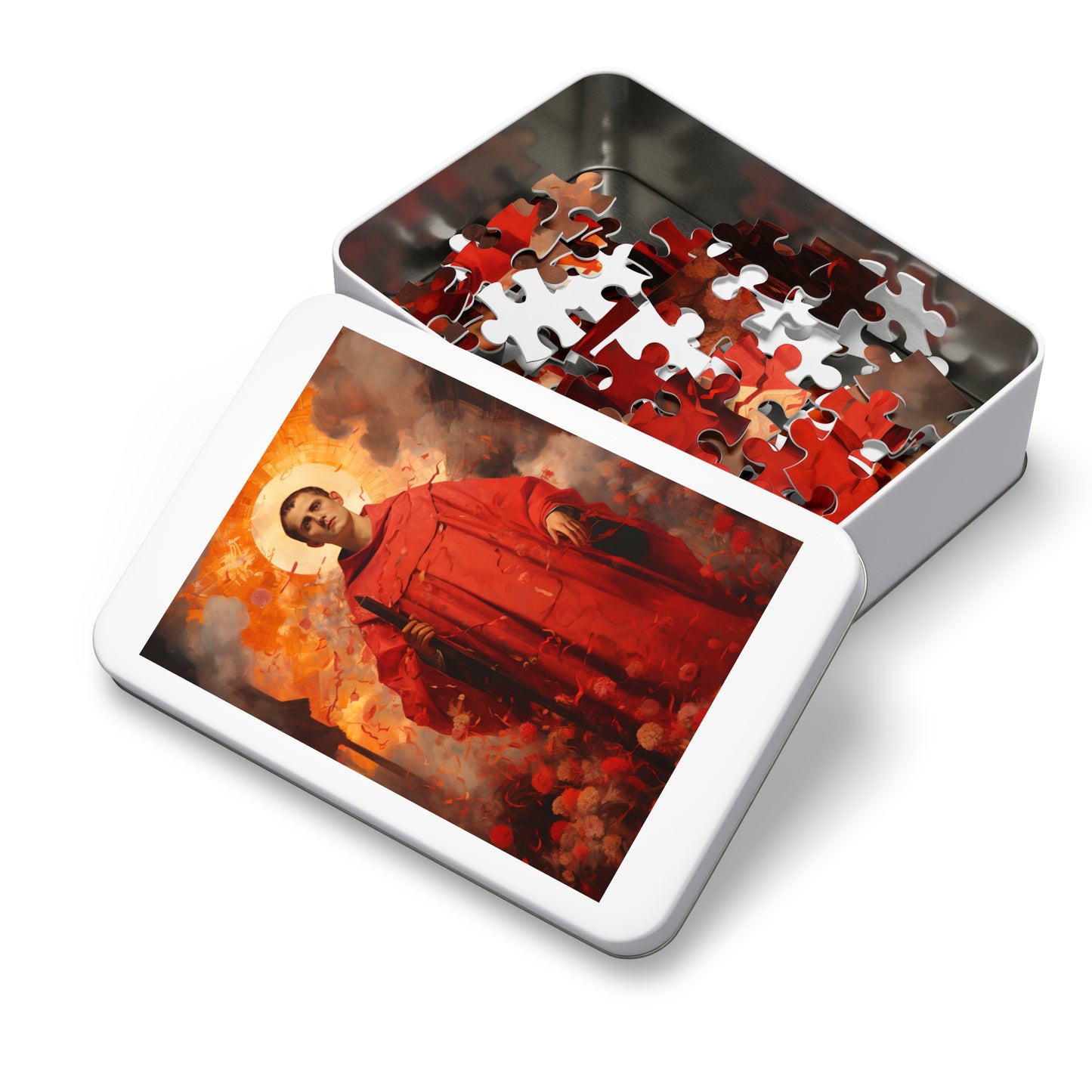 Saint Lawrence - Puzzle and Keepsake Tin - Religious Jigsaw Puzzle (30, 110, 252, 500,1000-Piece) - Religious Puzzle
