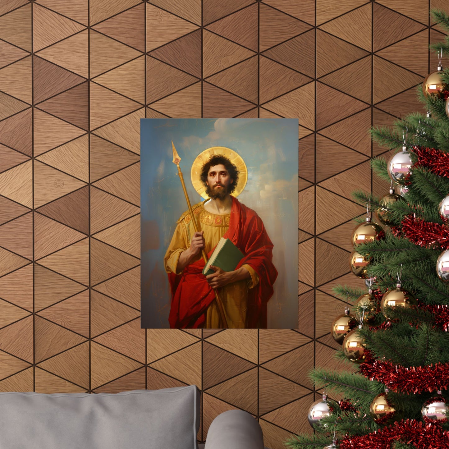 Saint Thomas the Apostle Poster Print - Sanctified Souls Print - Multiple Sizes - Premium Posters - Catholic Art - Religious Home Decor
