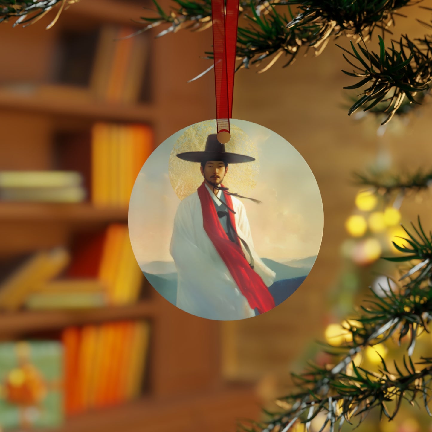 Saint Andrew Kim Taegon Metal Ornament - Religious Holiday Christmas Ornament and Keepsake - Prayer Ornament - Catholic Christmas Gift