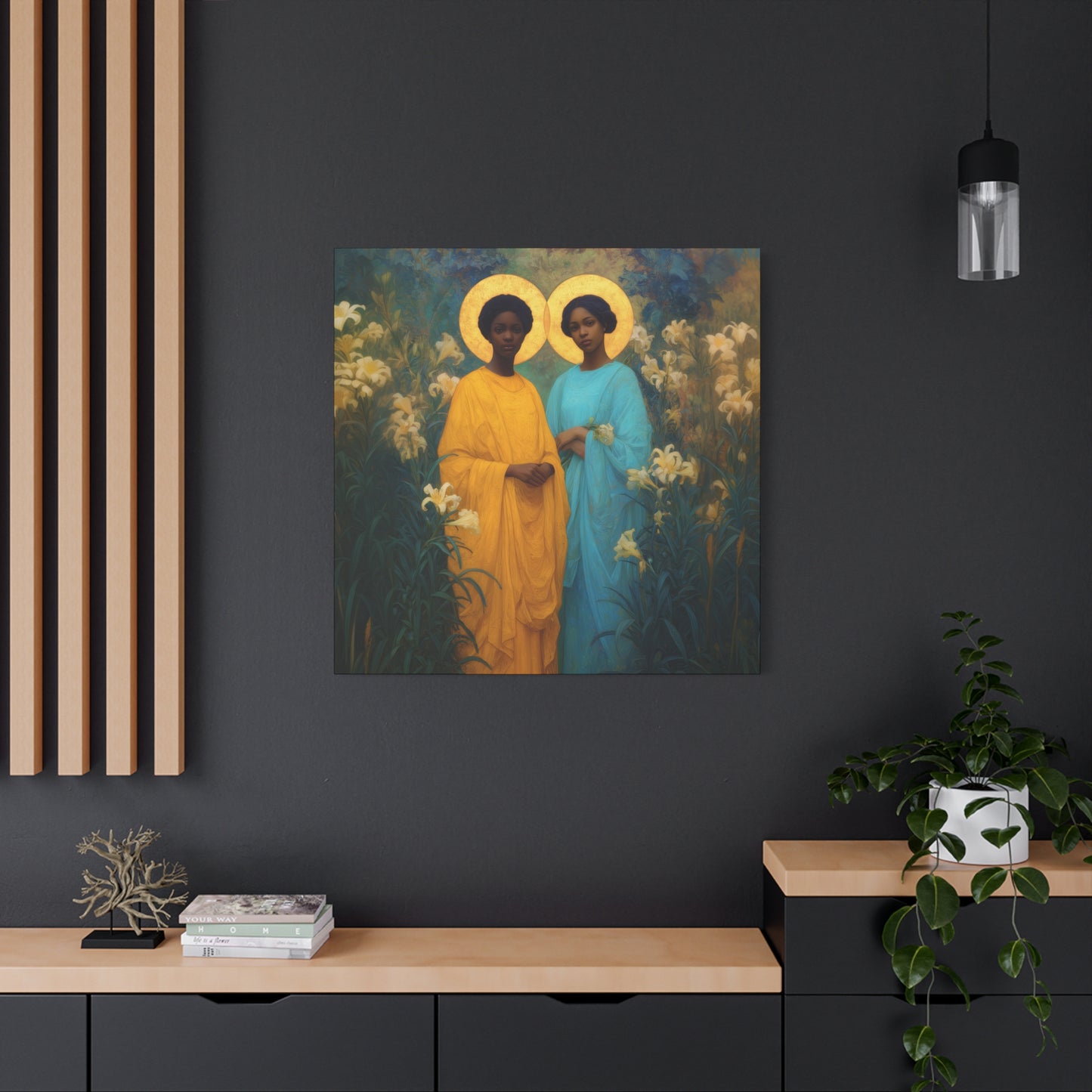 Saint Perpetua and Saint Felicity - Museum Wrapped Canvas - Sanctified Souls Print - Religious Art for your Home - Catholic Saint Art