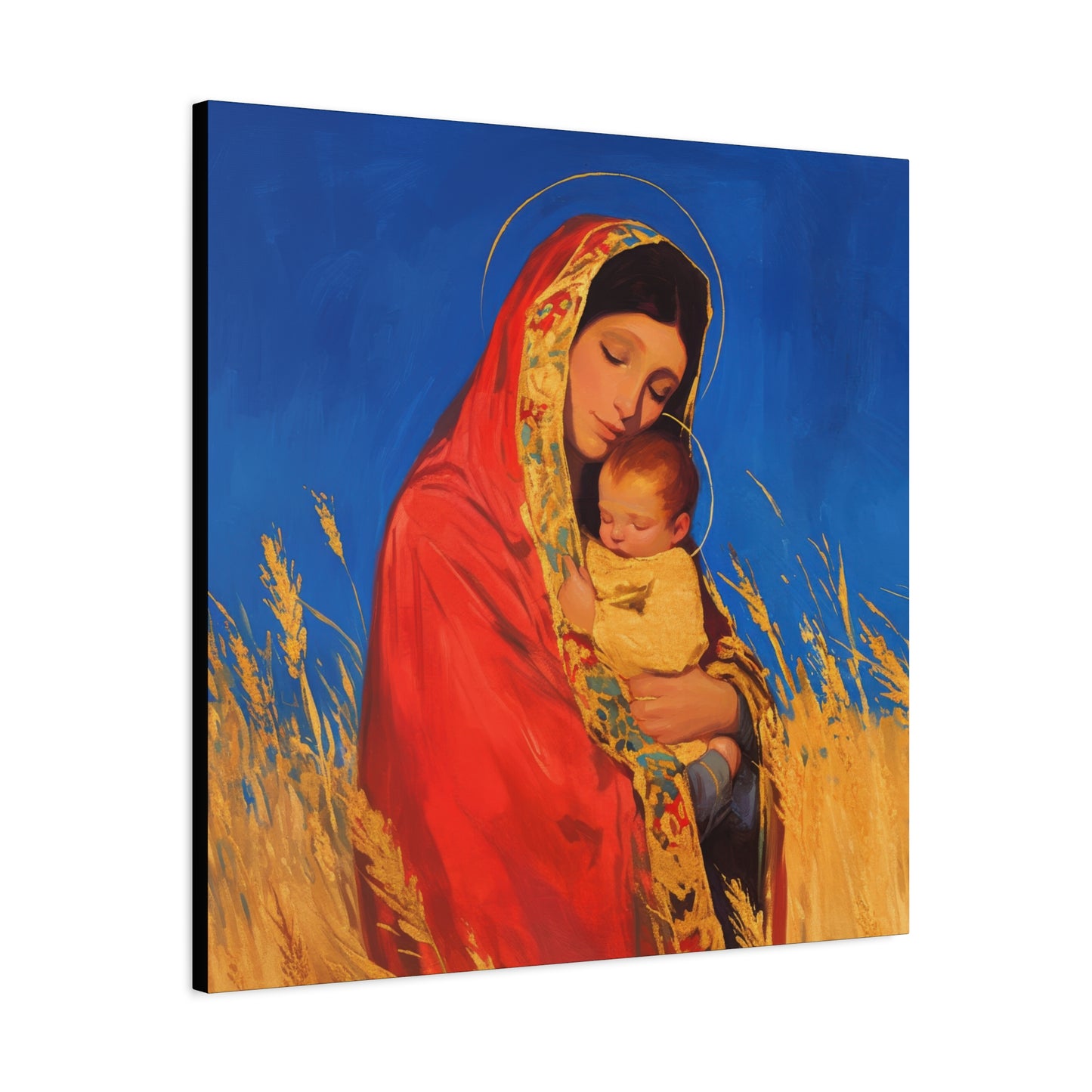 Our Lady of the Harvest - Multiple Sizes - Catholic Home art - Museum Wrapped Canvas - Sanctified Souls Print