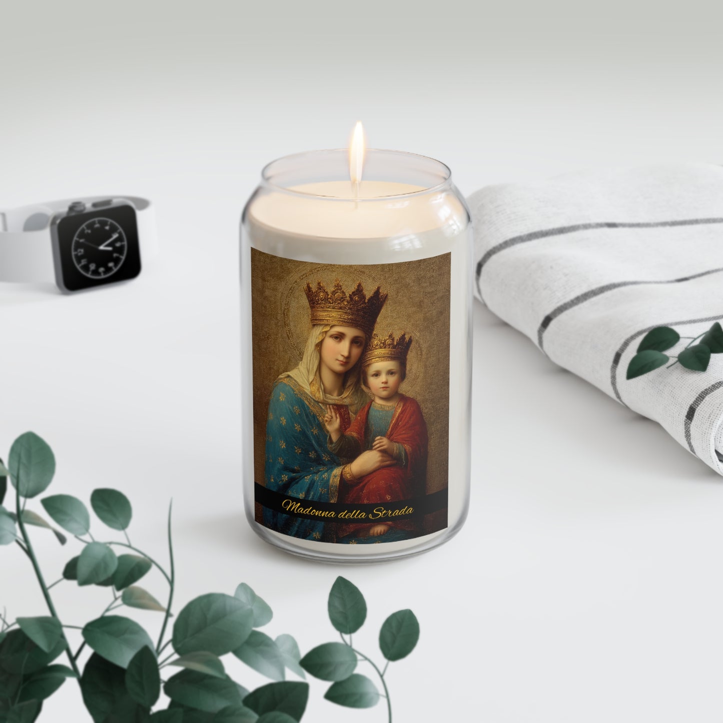 Madonna della Strada - Our Lady of the Way - Scented Prayer Candle, 13.75oz - Tall Size - Religious Prayer Candle
