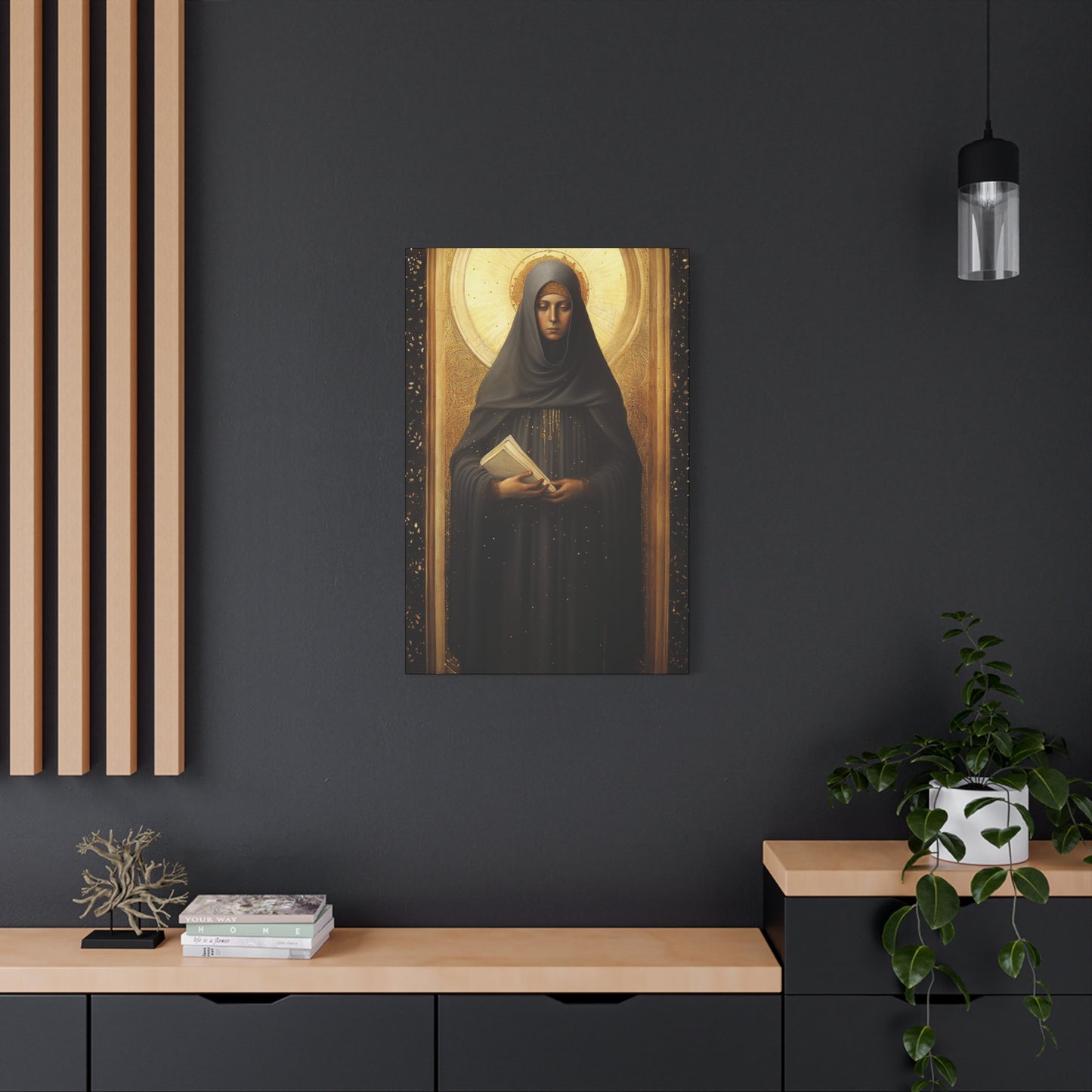 Saint Monica of Hippo - Museum Wrapped Canvas - Sanctified Souls Print - Religious Art for your Home