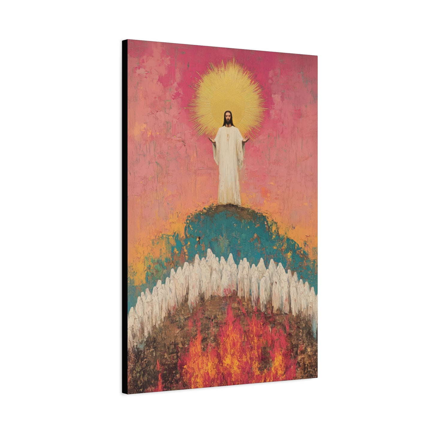 Light Pierced the Abyss - Museum Wrapped Canvas - Sanctified Souls Print - Religious Art for your Home