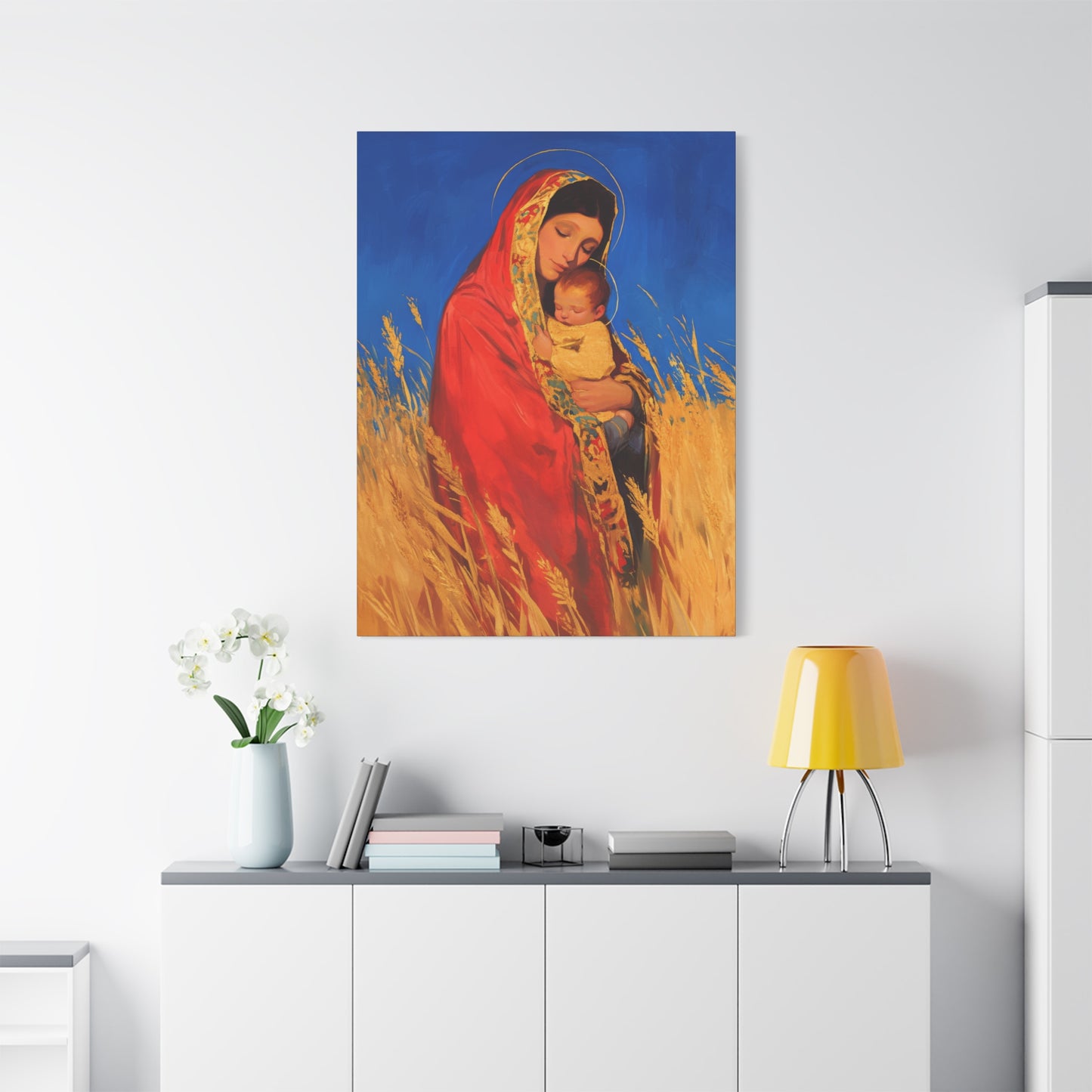 Our Lady of the Harvest - Multiple Sizes - Catholic Home art - Museum Wrapped Canvas - Sanctified Souls Print